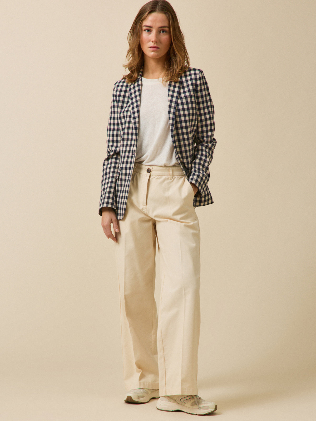 Veste tailleur vichy femme