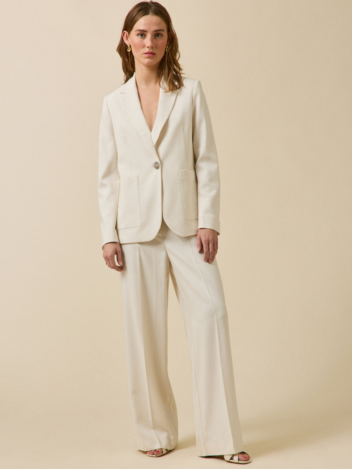 Veste tailleur tissu natté cérémonie femme