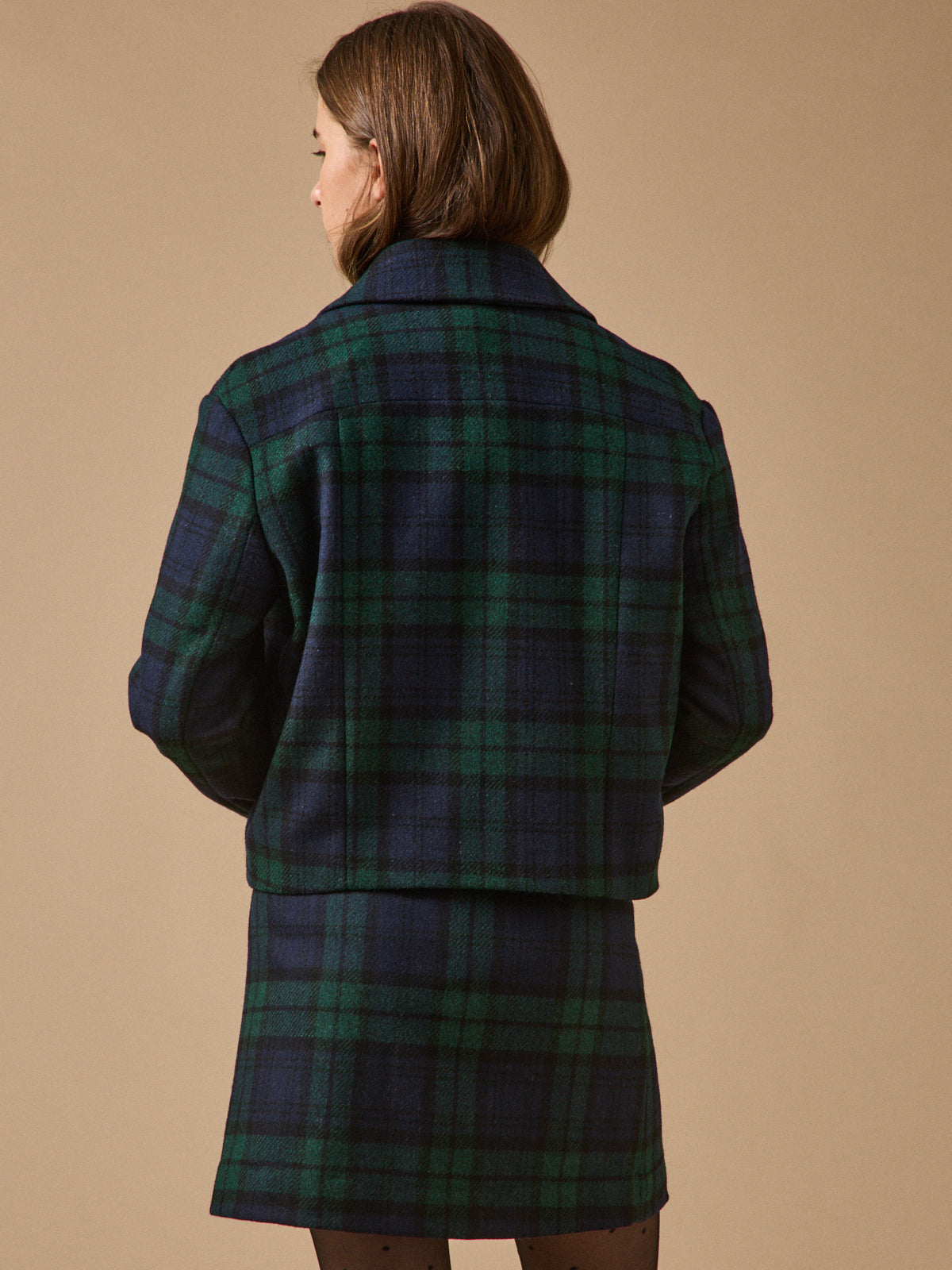 Veste tartan femme en laine