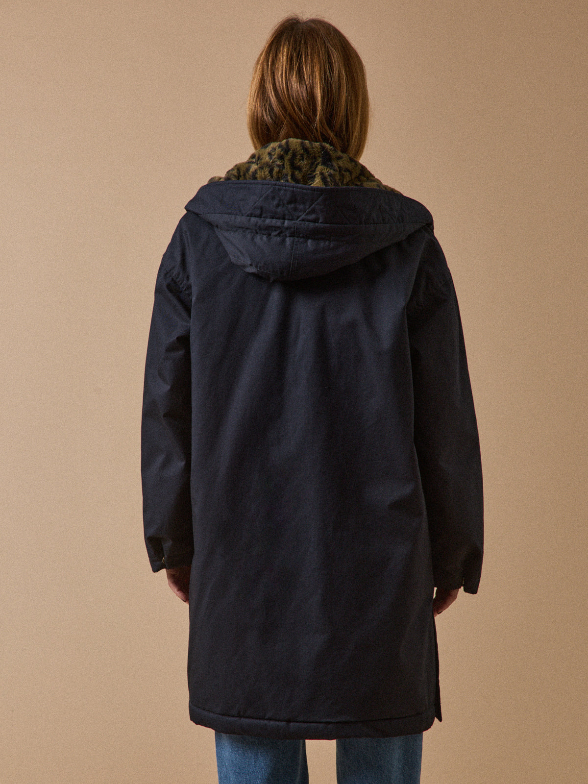 Parka mi-longue femme doublée imitation fourrure