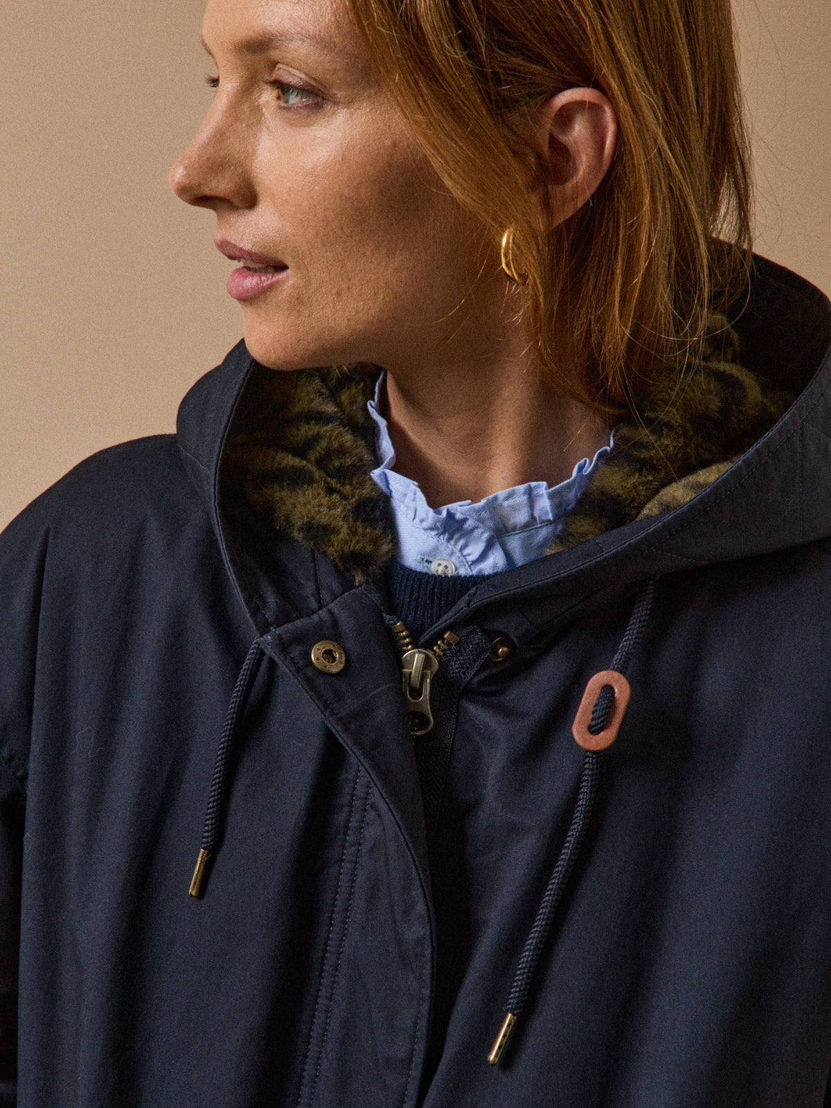 Parka mi-longue femme doublée imitation fourrure