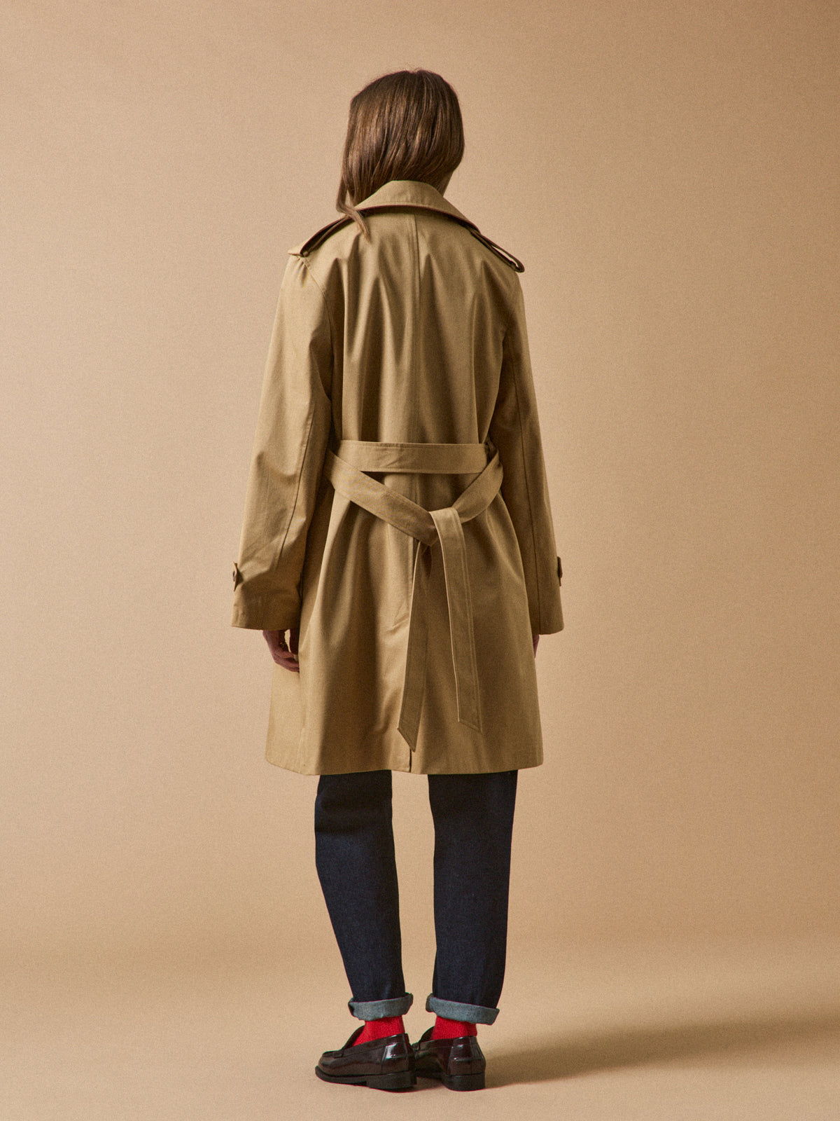 Trench long coton biologique femme