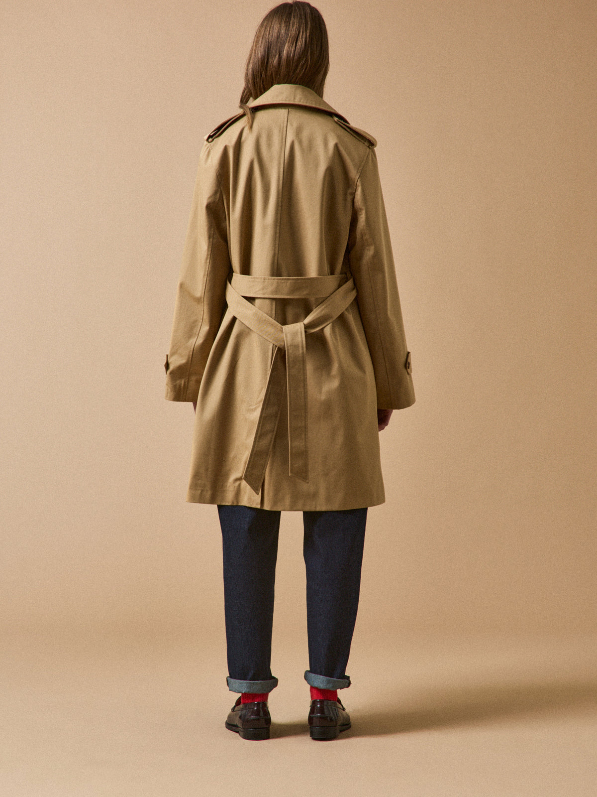 Trench long coton biologique femme