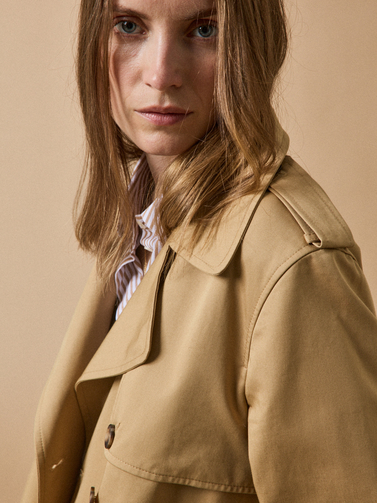 Trench long coton biologique femme