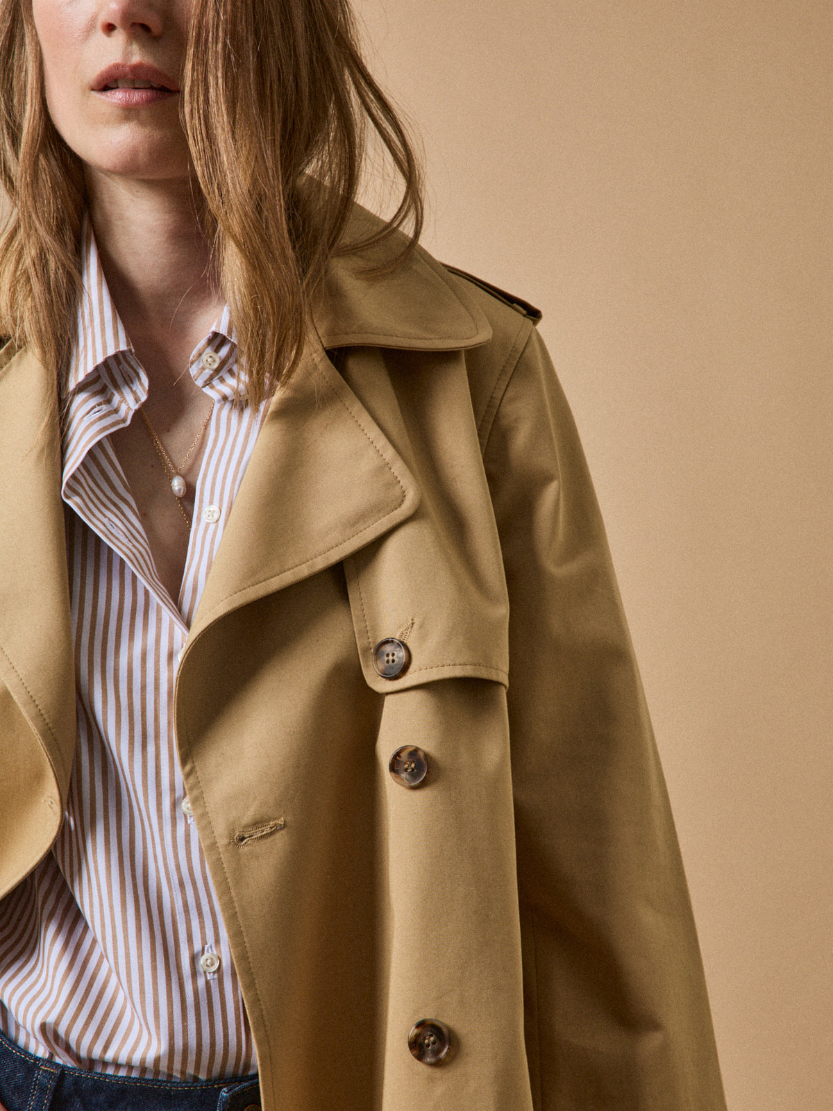 Trench long coton biologique femme
