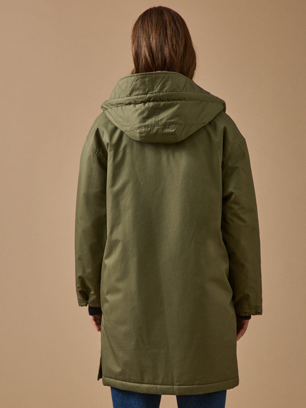 Parka mi-longue femme doublée imitation fourrure