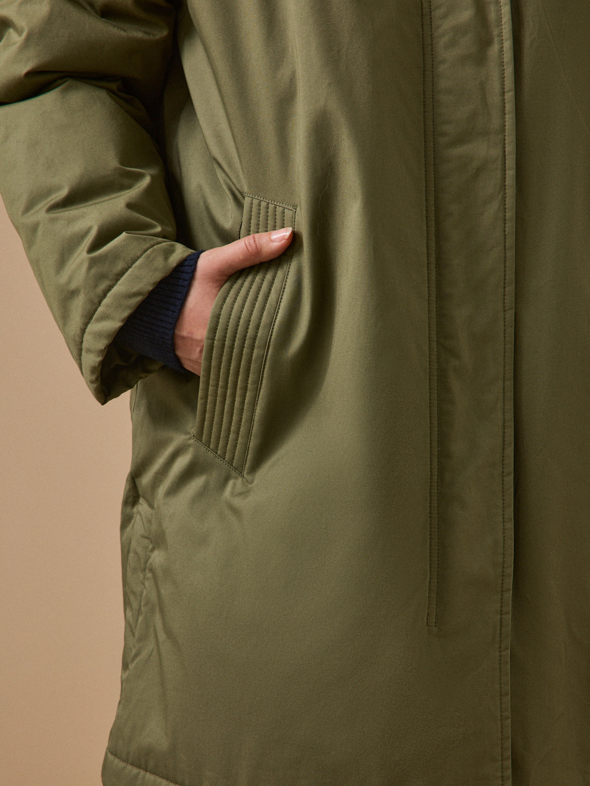 Parka mi-longue femme doublée imitation fourrure