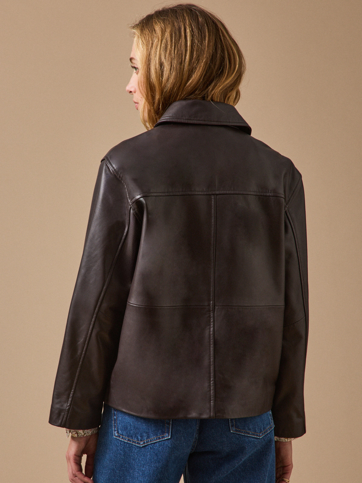 Veste en cuir femme