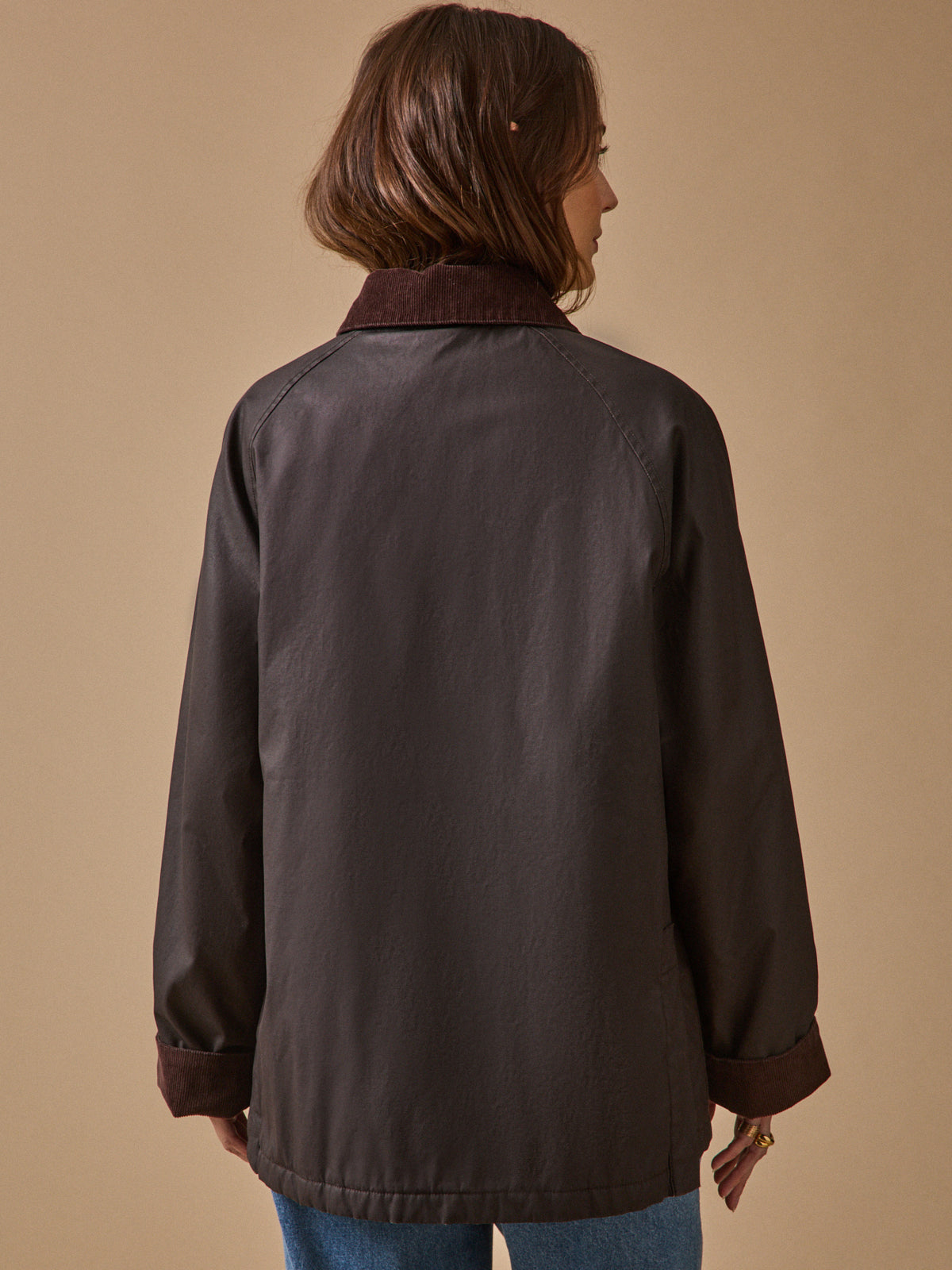 Veste femme coton enduit