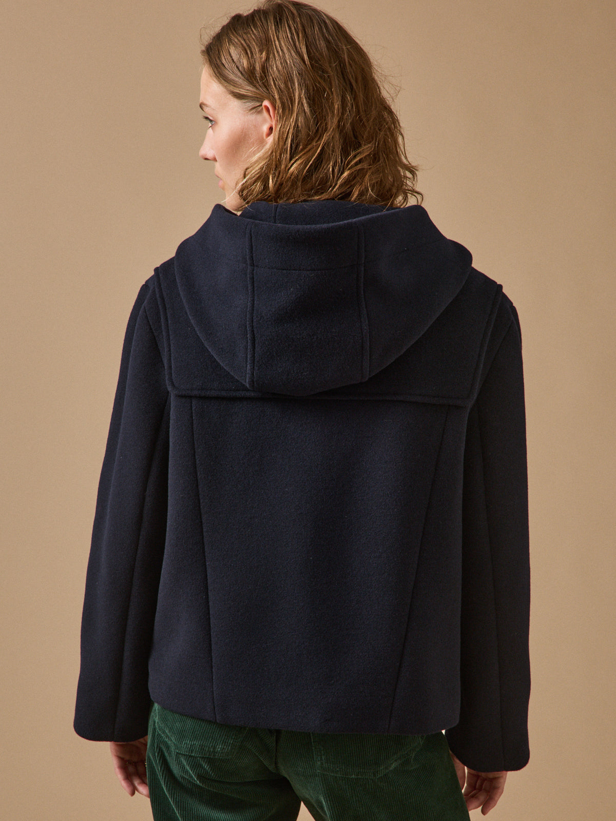 Caban court lainage femme