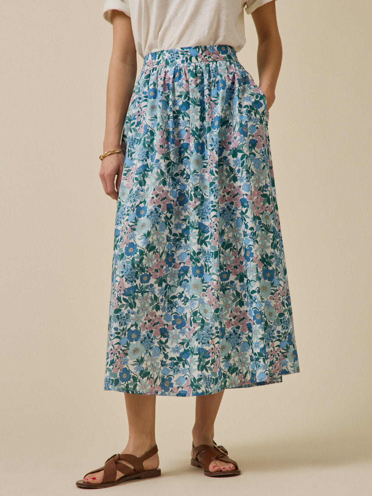 Jupe longue femme tissu Liberty - Limited Collection