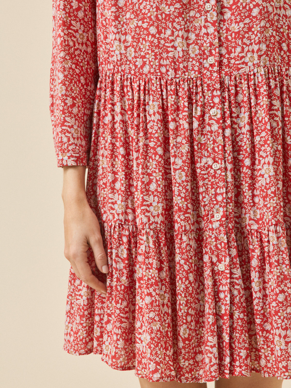 Robe courte volant femme tissu Liberty - Limited Collection