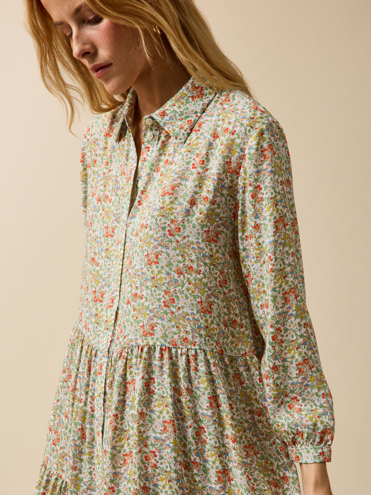 Robe courte volant femme tissu Liberty - Limited Collection