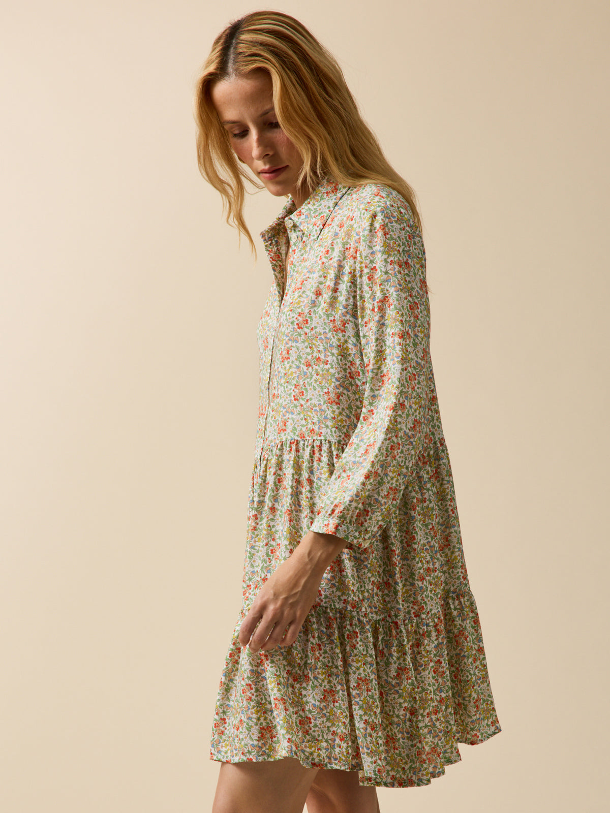 Robe courte volant femme tissu Liberty - Limited Collection