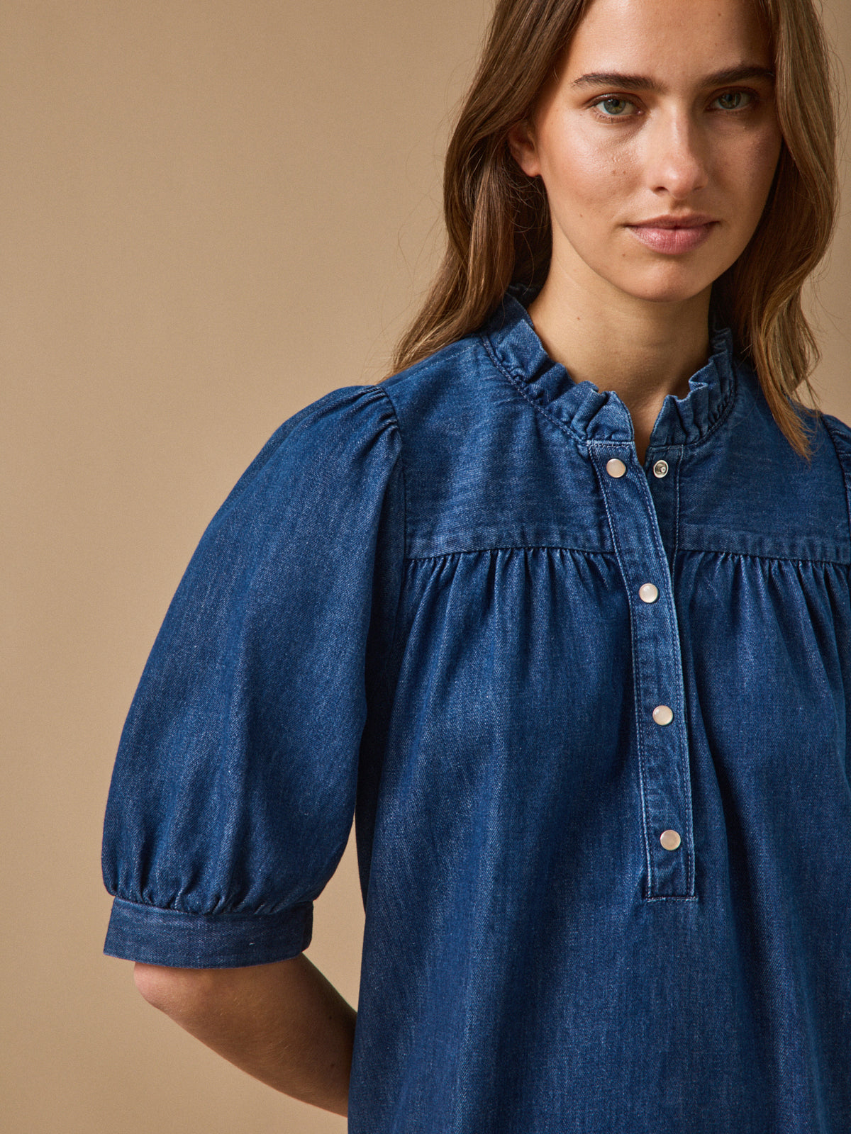 Robe courte jean femme