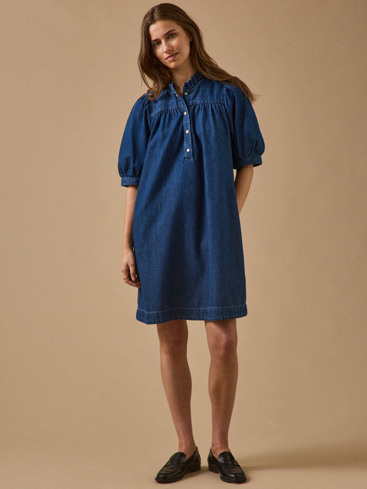 Robe courte jean femme