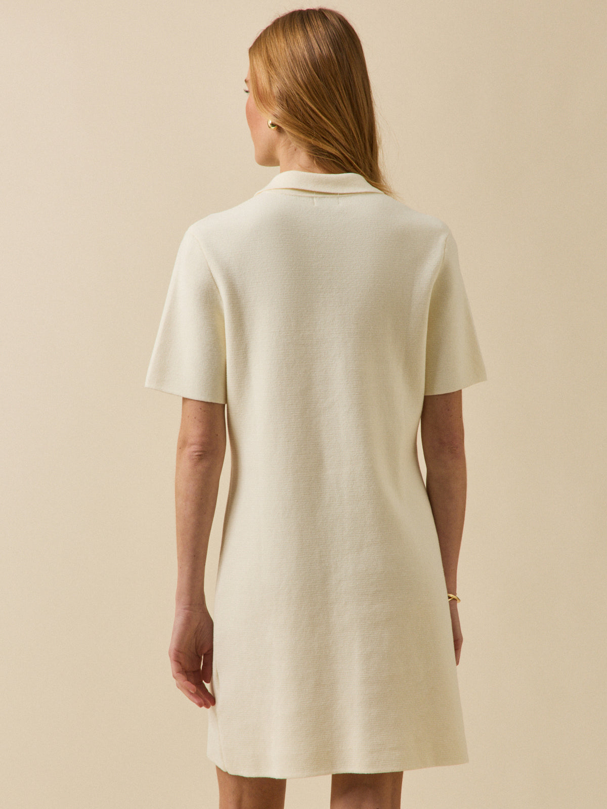 Robe polo courte maille milano femme