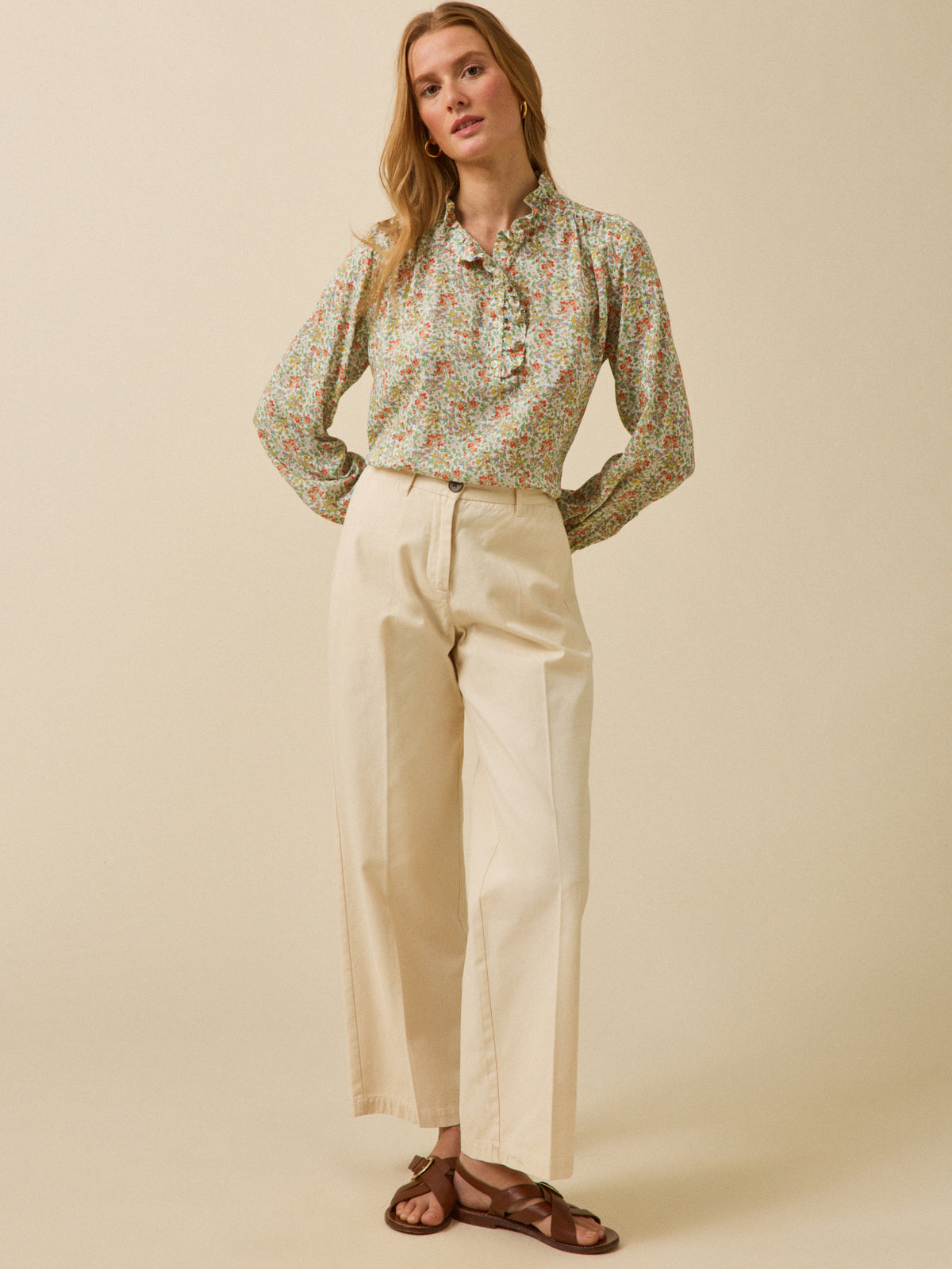 Blouse col volanté femme tissu Liberty - Limited Collection