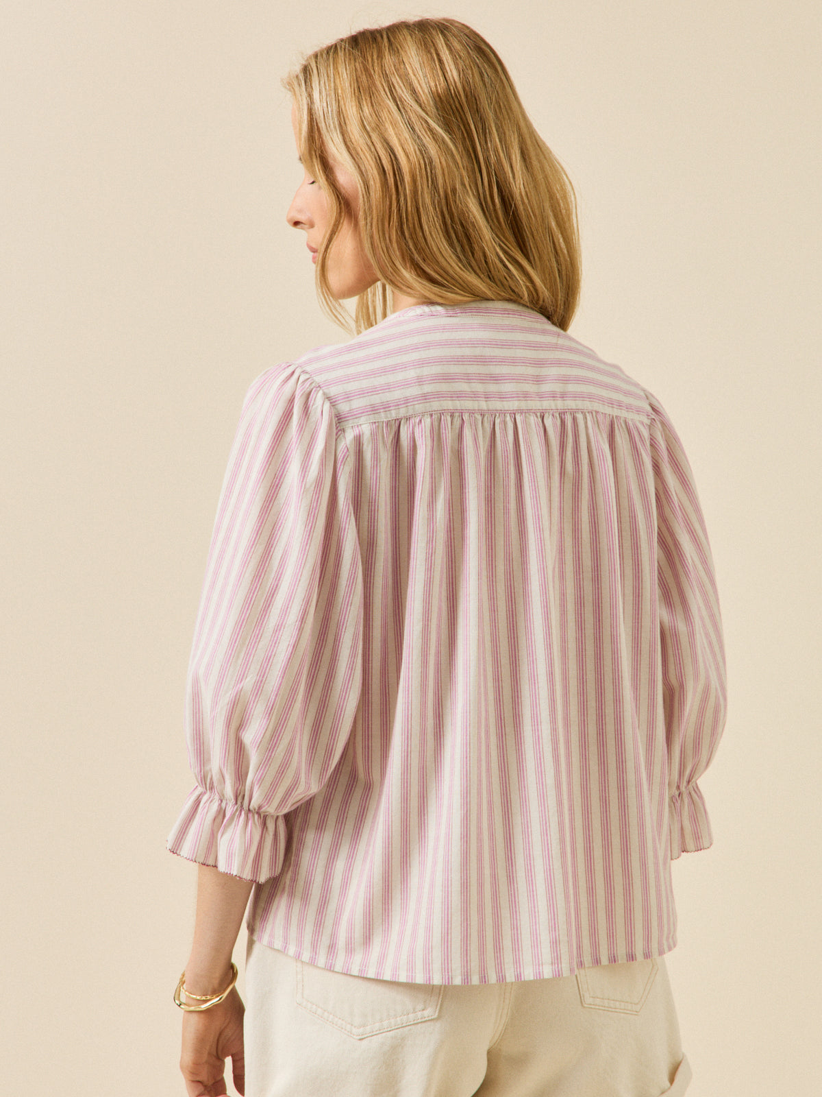 Blouse rayée boutonnée femme