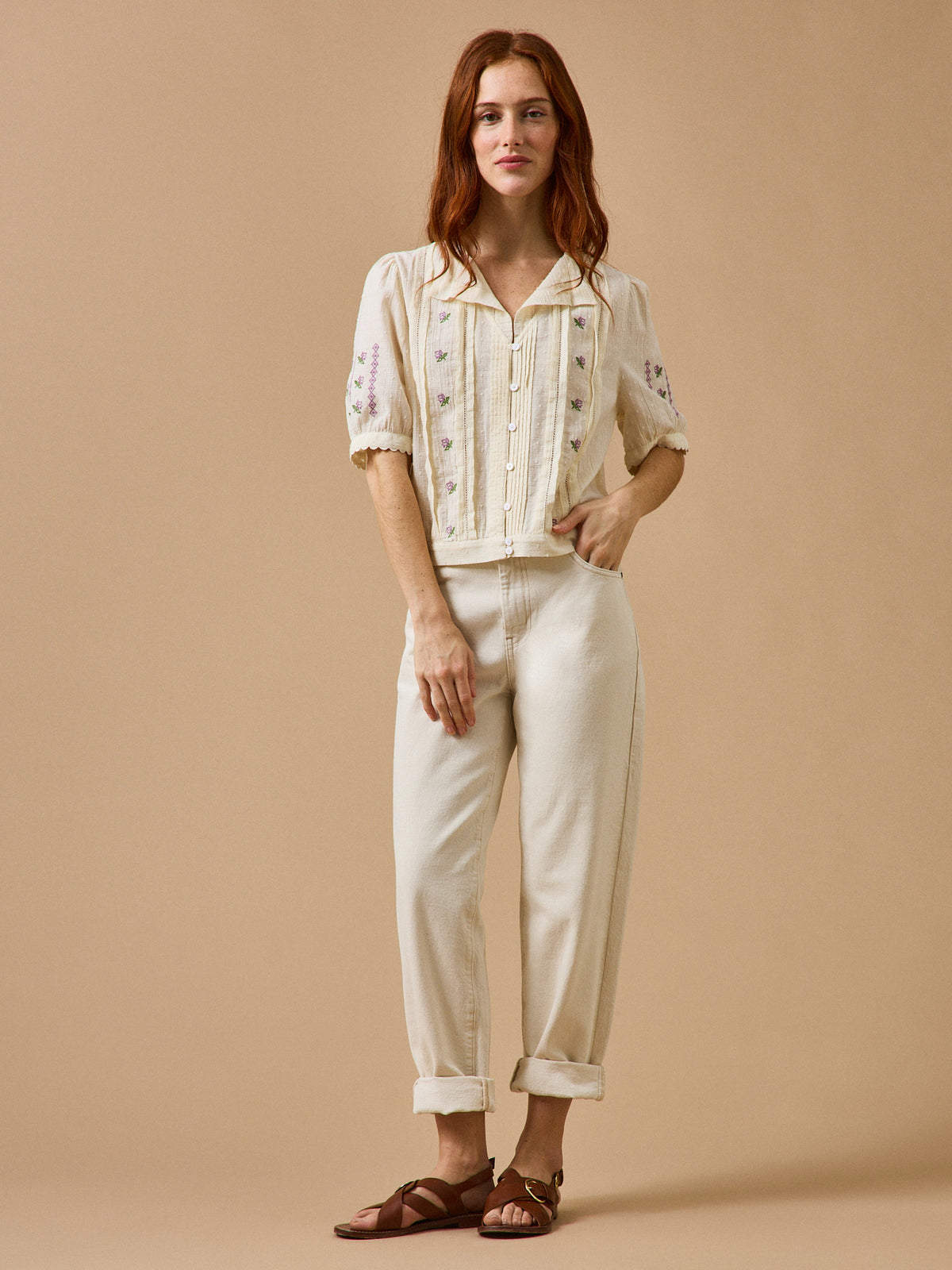 Blouse brodée Femme - CYRILLUS X EMILE & IDA