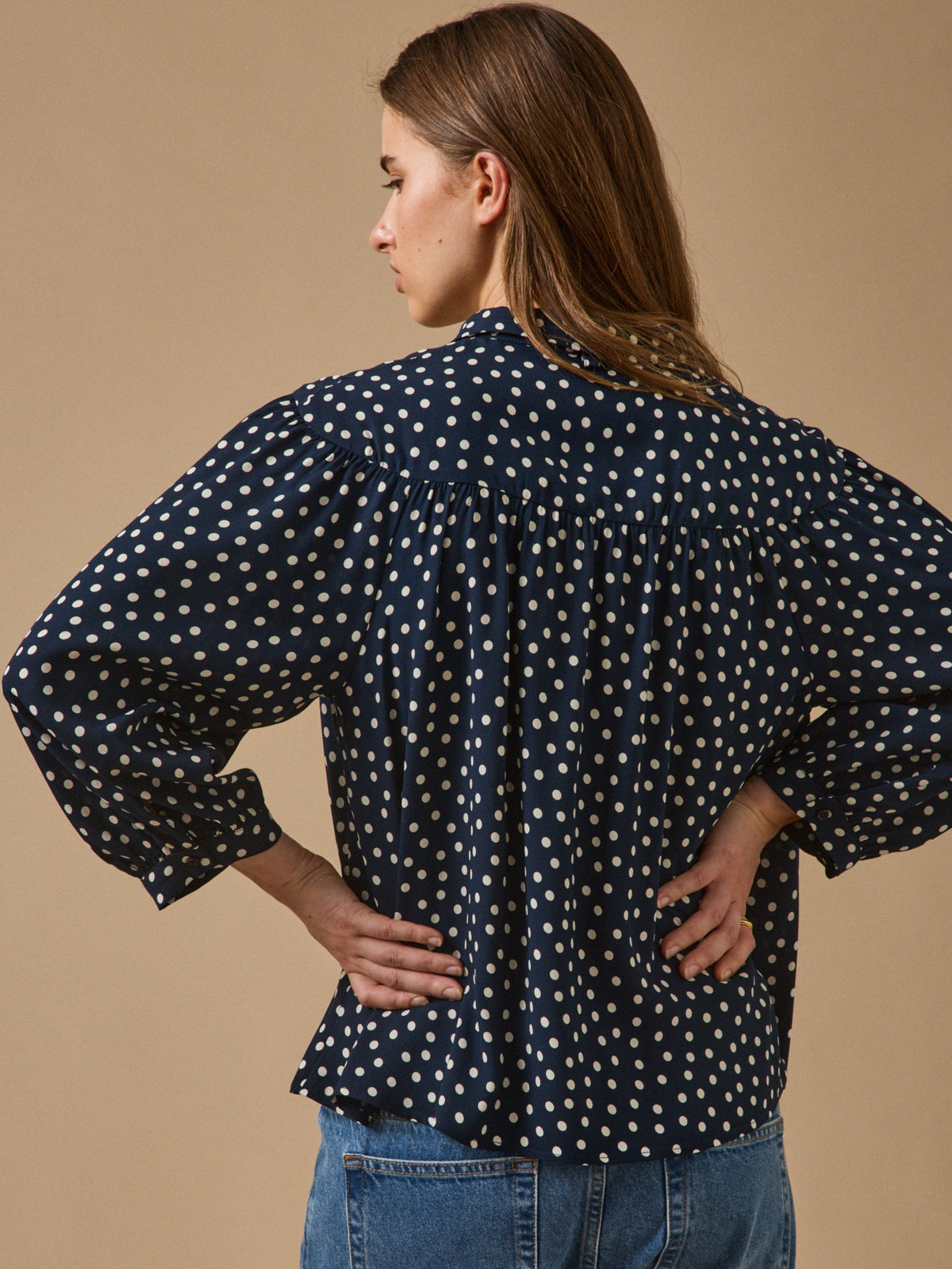 Chemise femme imprimé pois