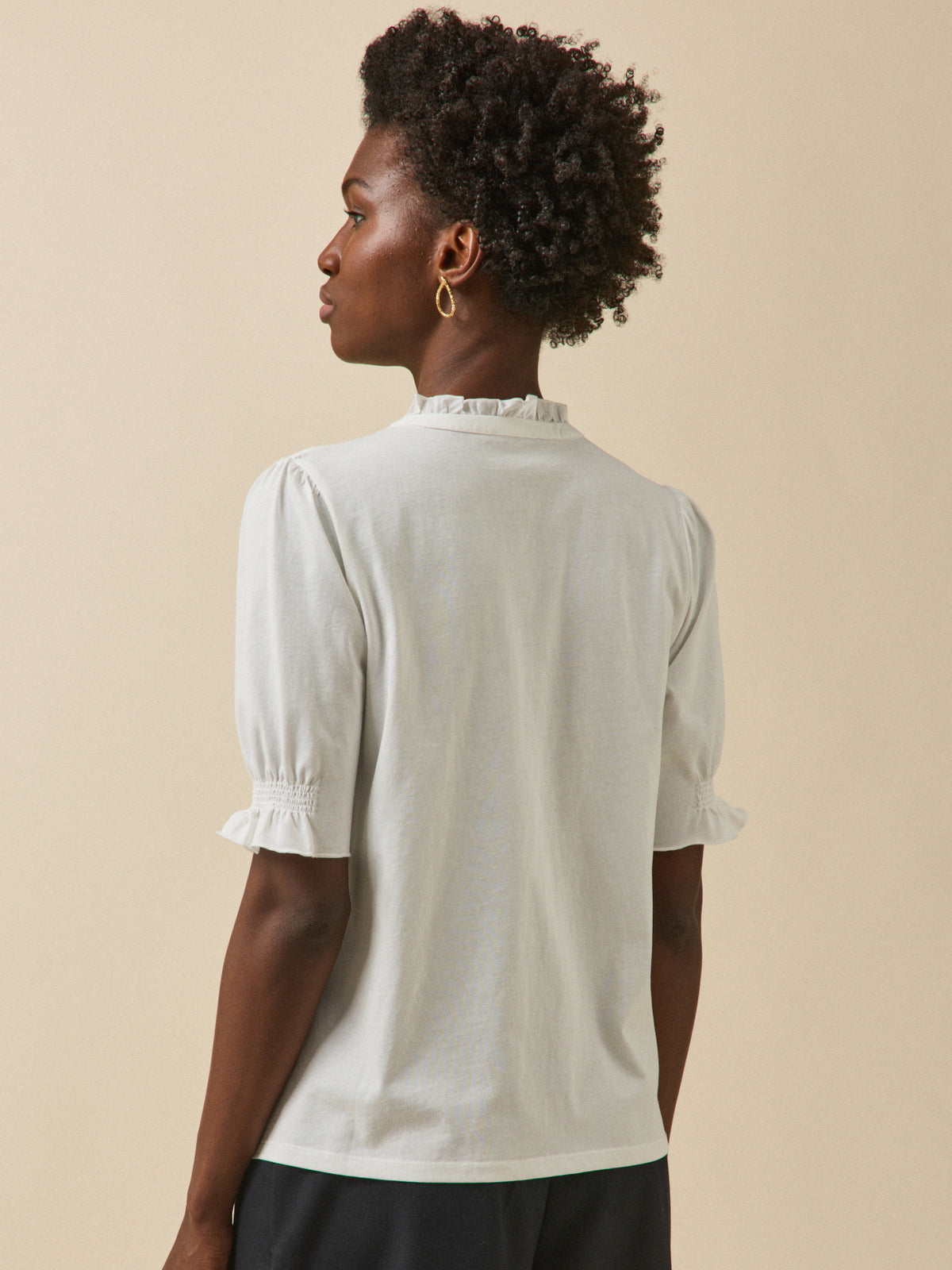 T-shirt volanté femme coton biologique