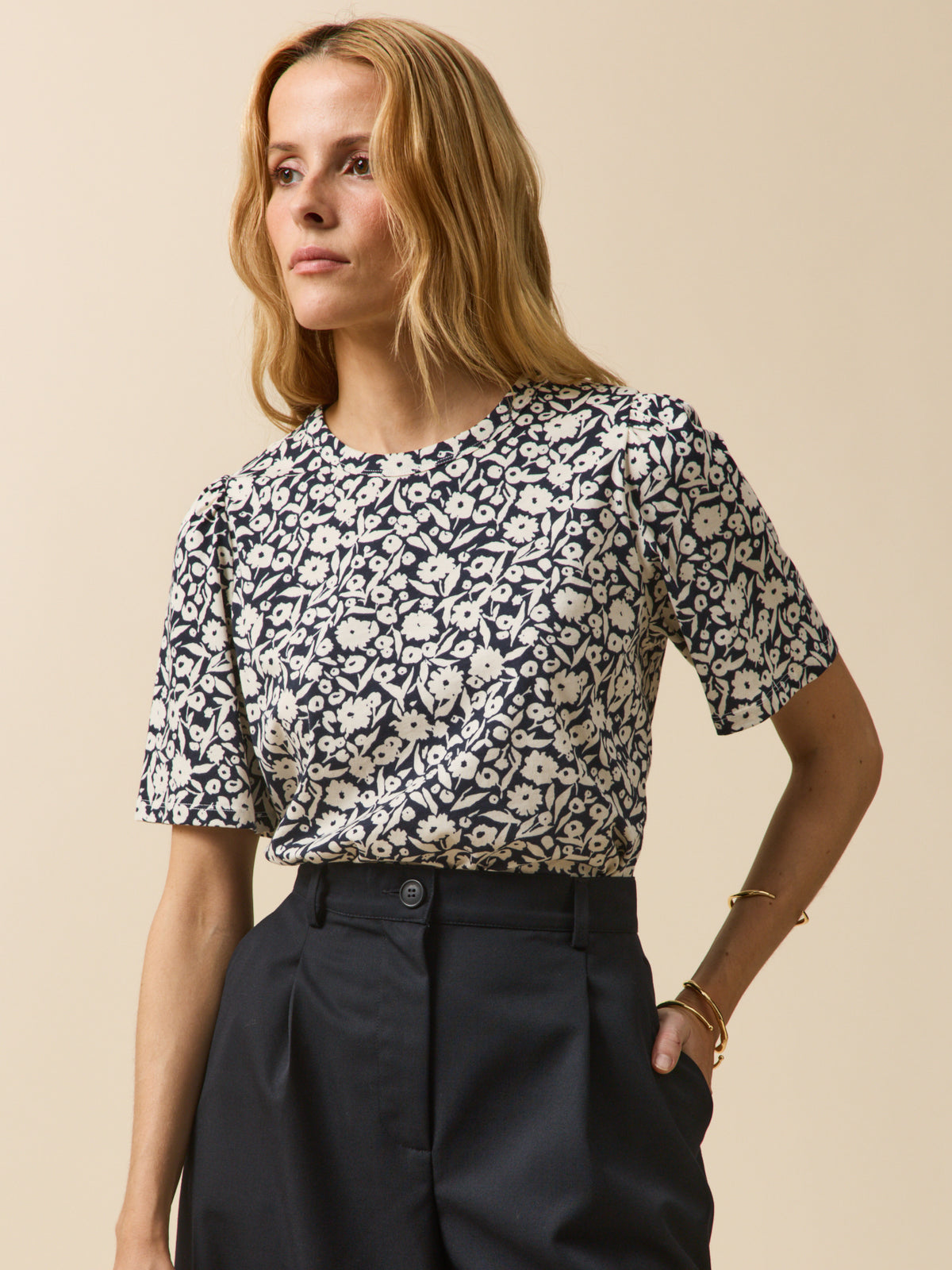 T-shirt femme coton biologique imprimé Ikat