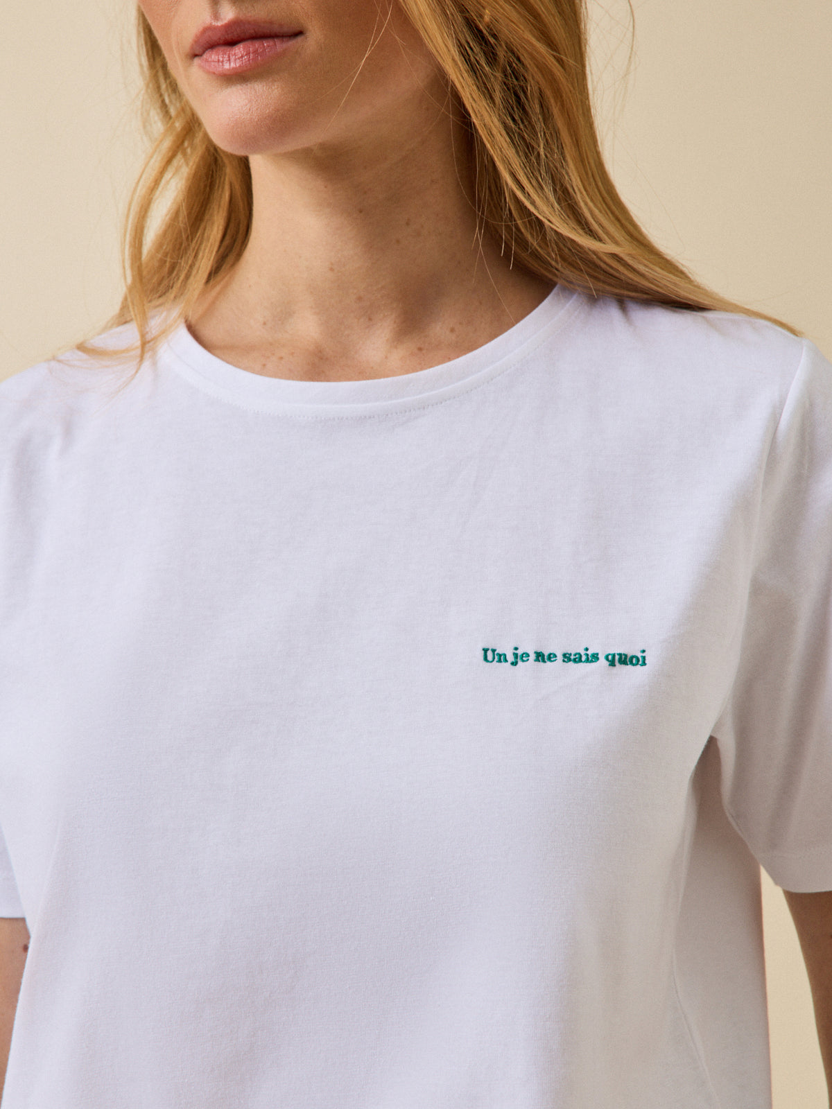 T-shirt brodé femme coton biologique