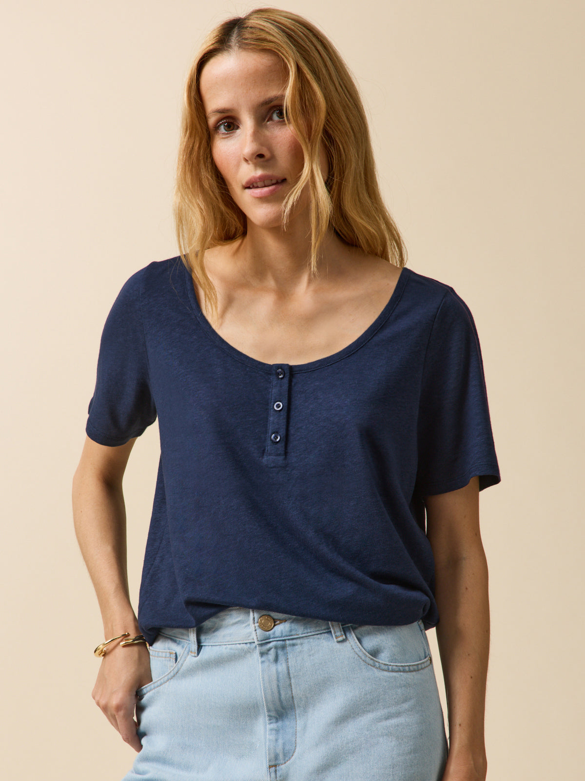 T-shirt tunisien lin et viscose femme