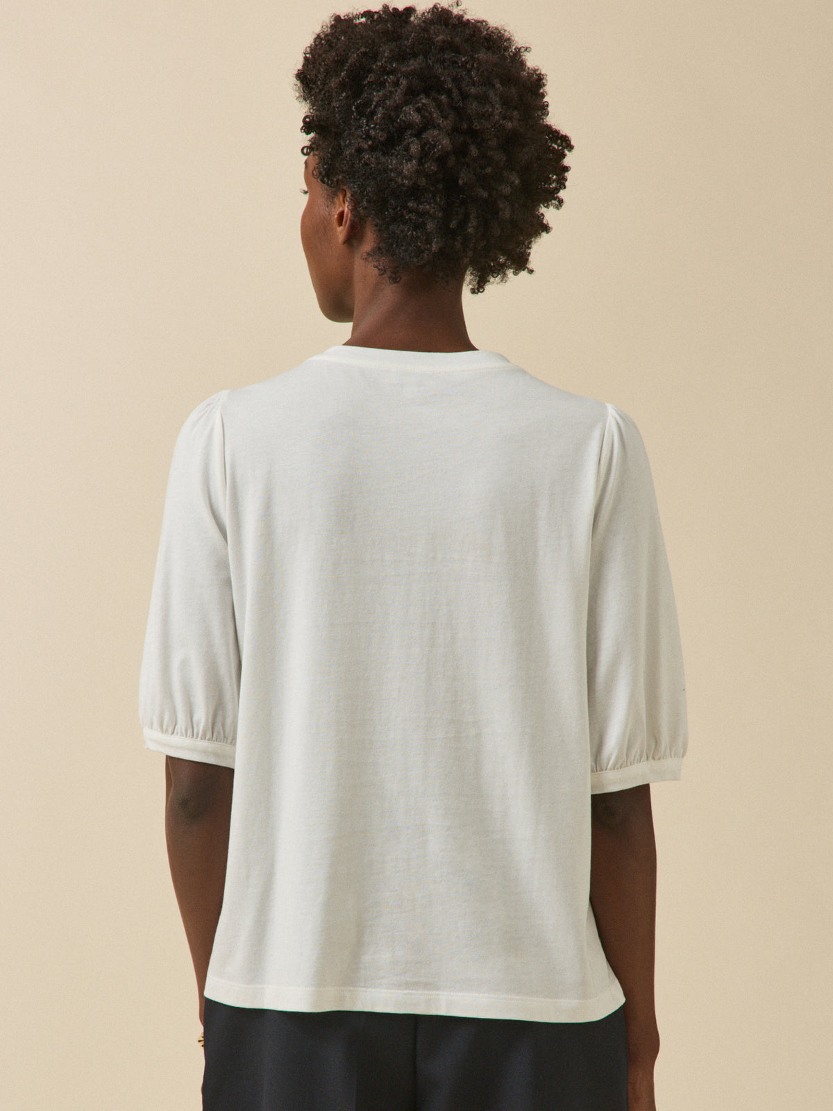 T-shirt brodé femme modal et coton biologique