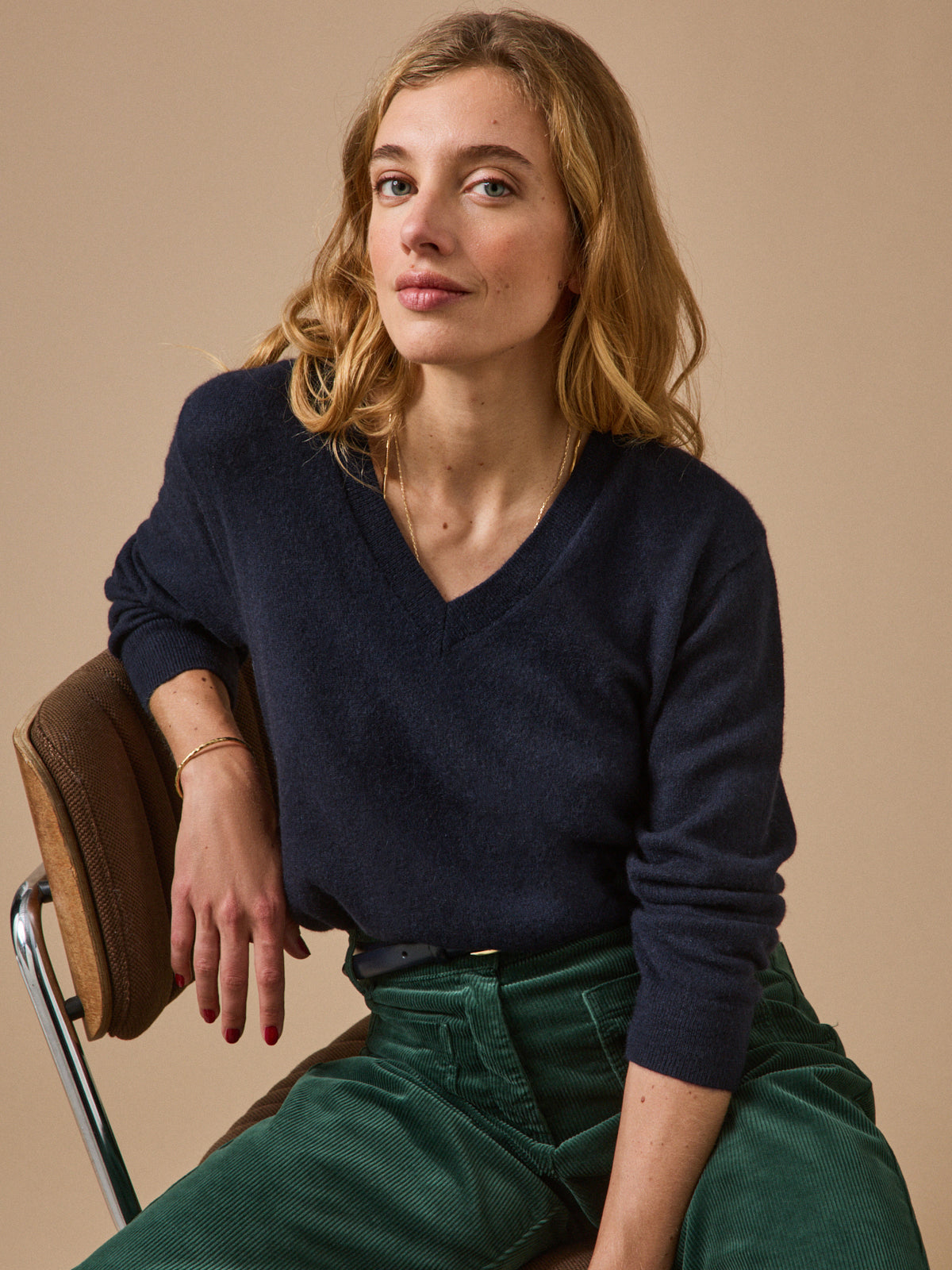 Pull col V femme - Collection Cachemire