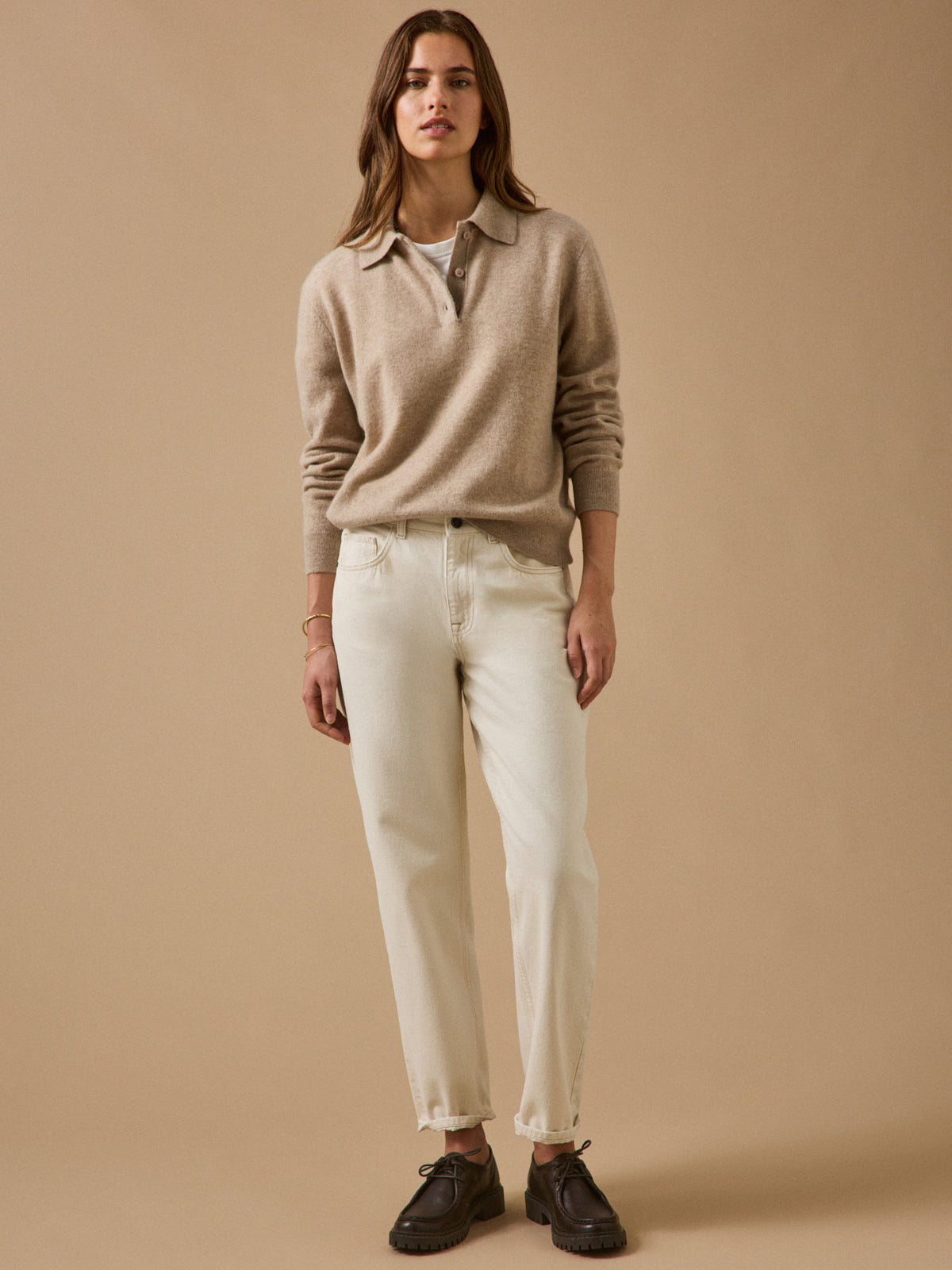 Pull col polo femme - Collection Cachemire