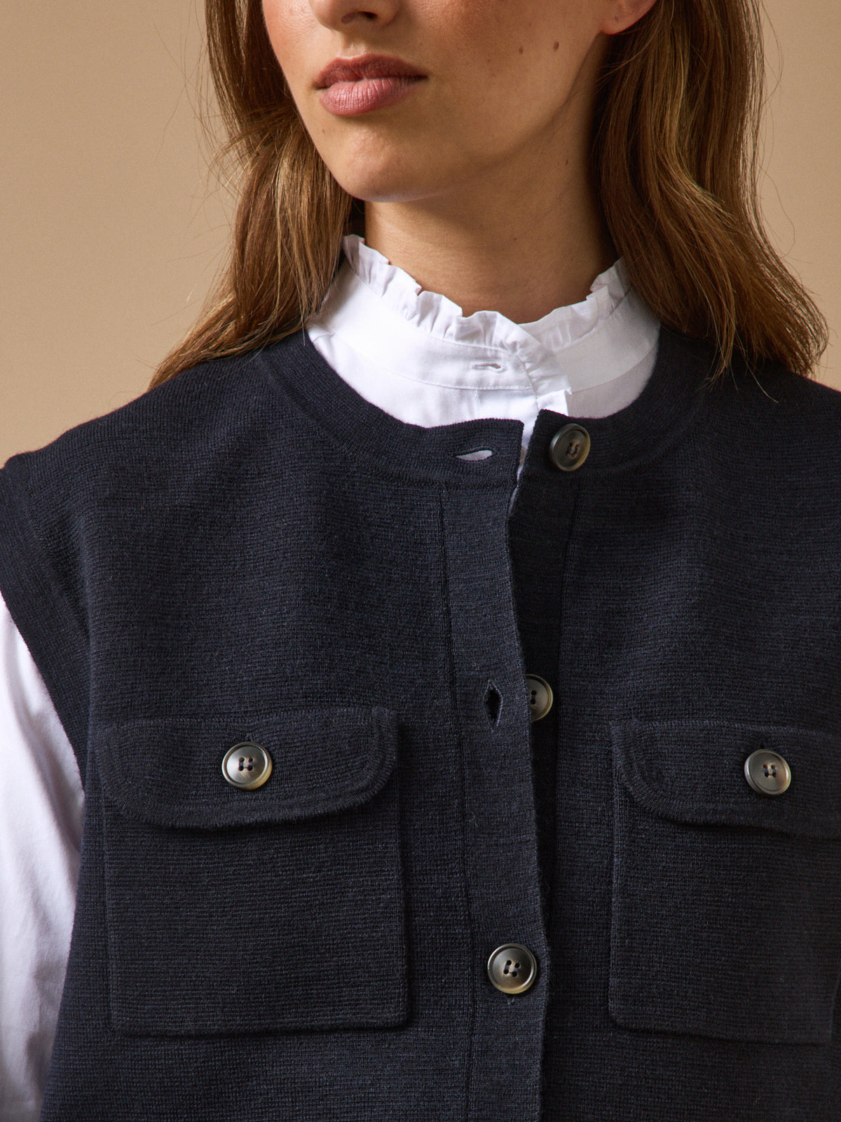 Gilet sans manches maille milano femme