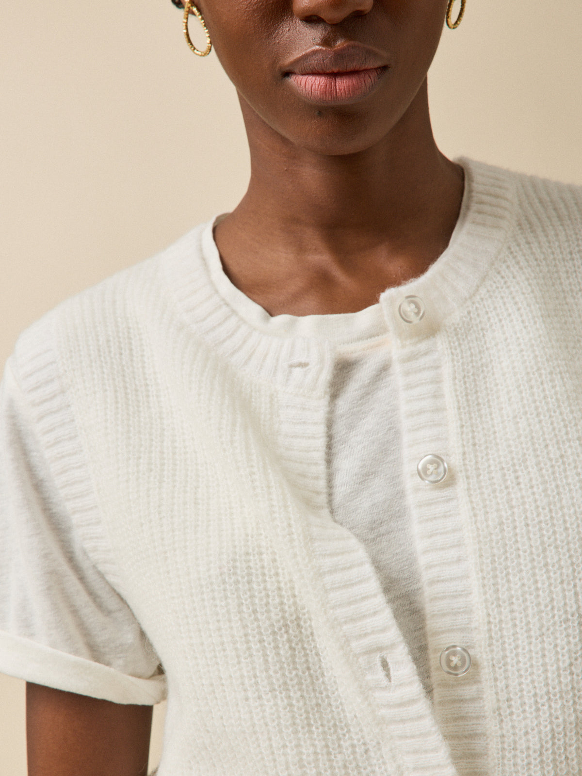 Gilet sans manches femme avec laine, alpaga et mohair