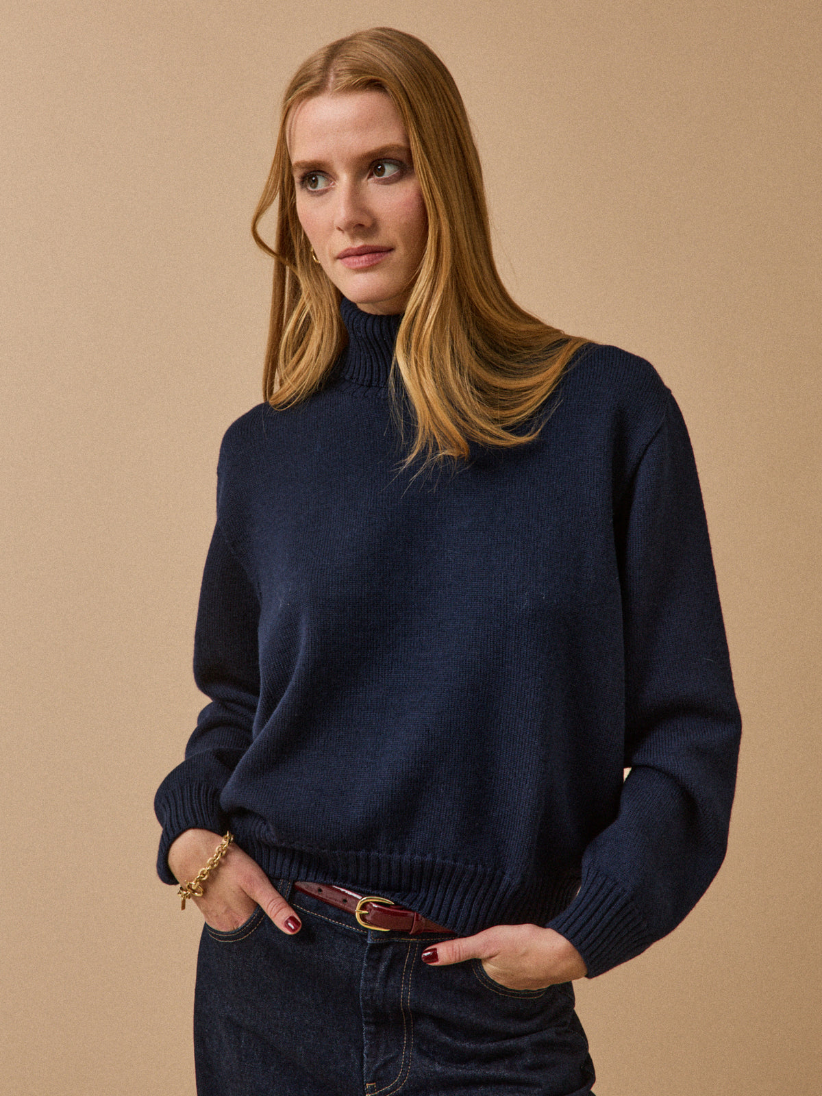 Pull col roulé femme laine mérinos - Cyrillus X les 3 Tricoteurs