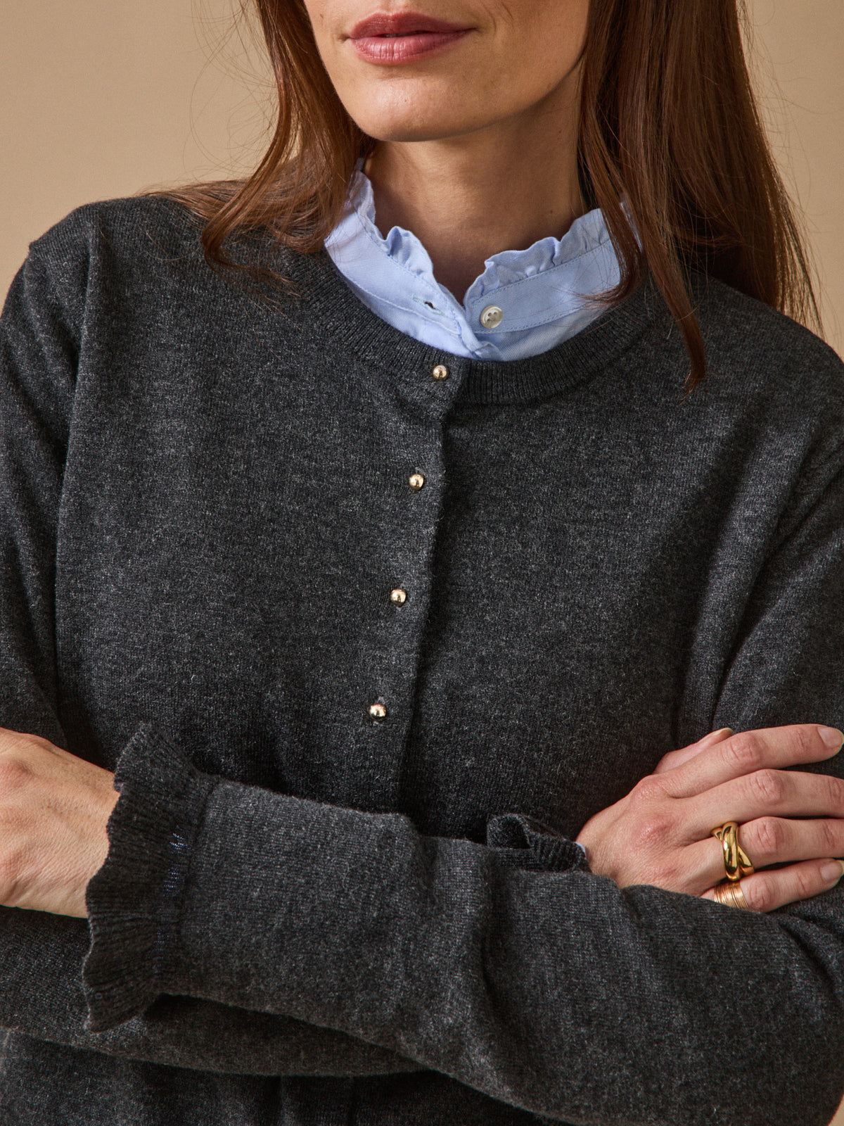 Gilet femme coton biologique et laine RWS*
