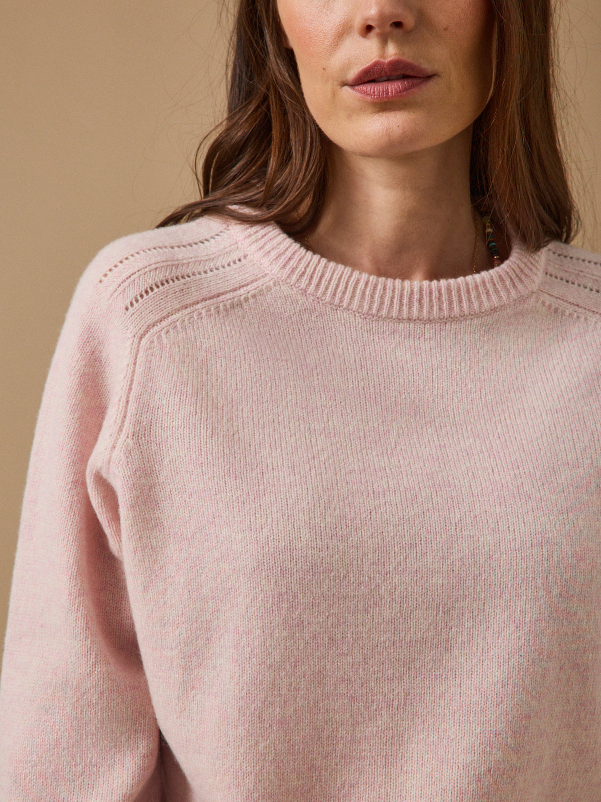 Pull col rond femme laine mérinos RWS*