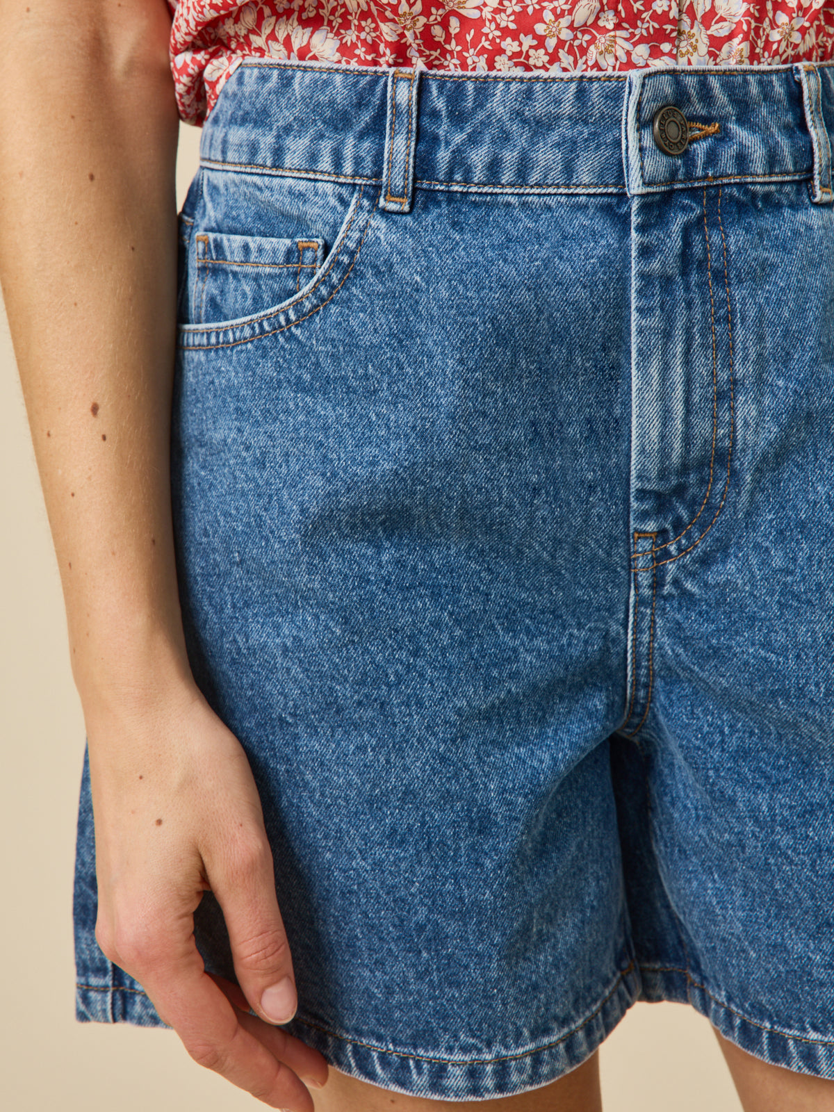 Short jean femme coton biologique