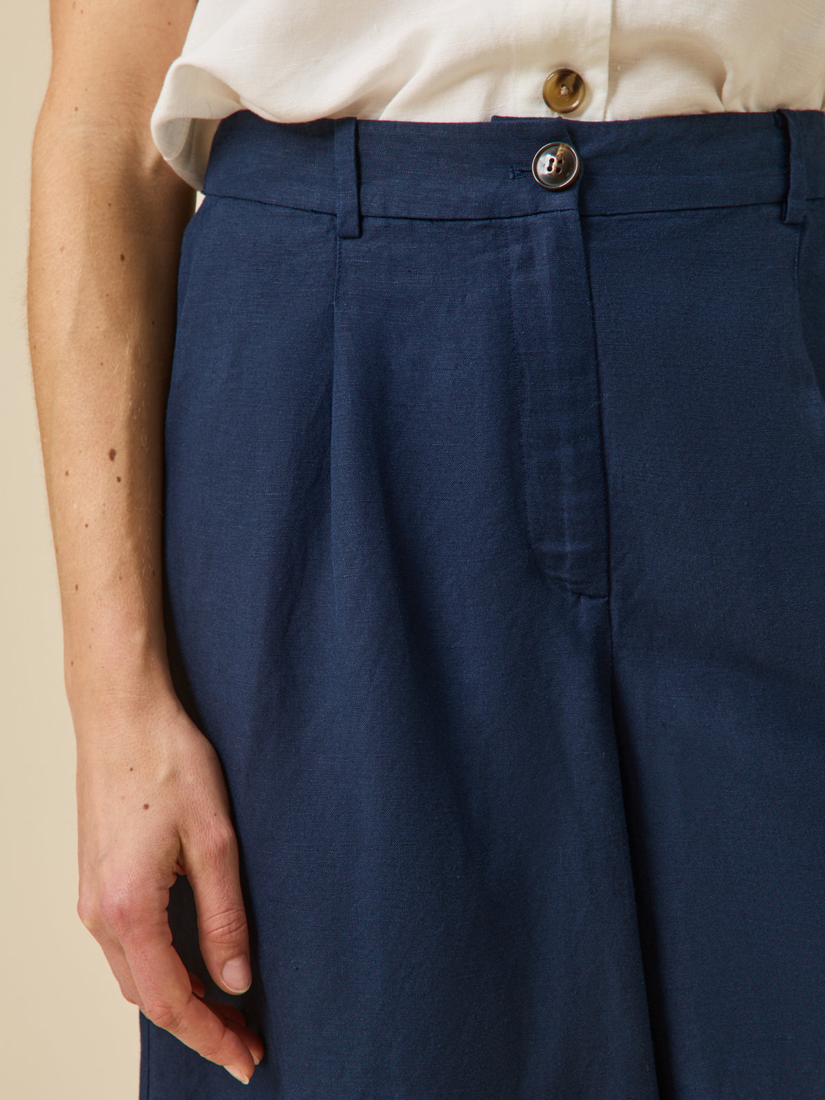 Bermuda femme lin et viscose