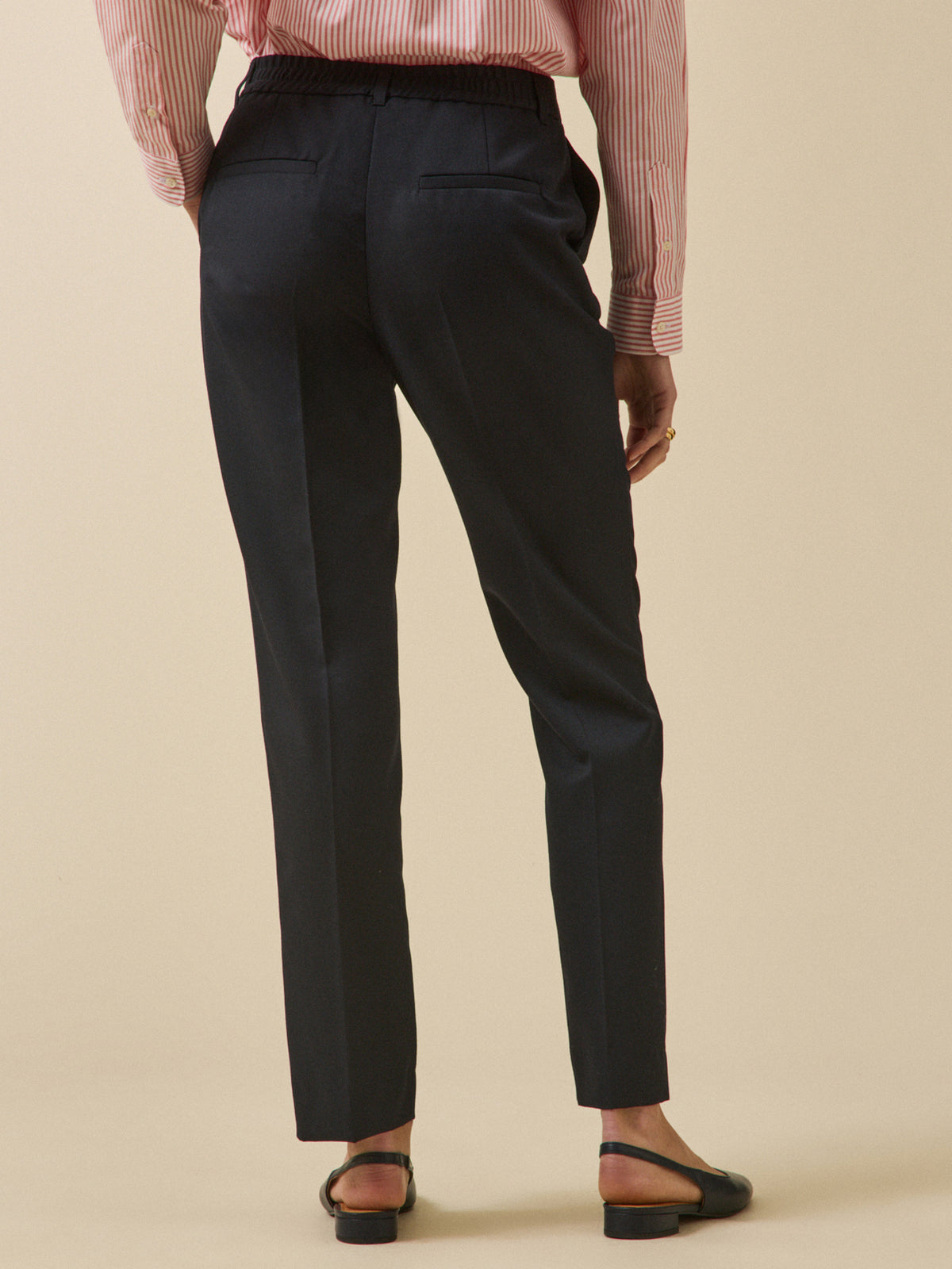 Pantalon cigarette lainage uni femme Léa