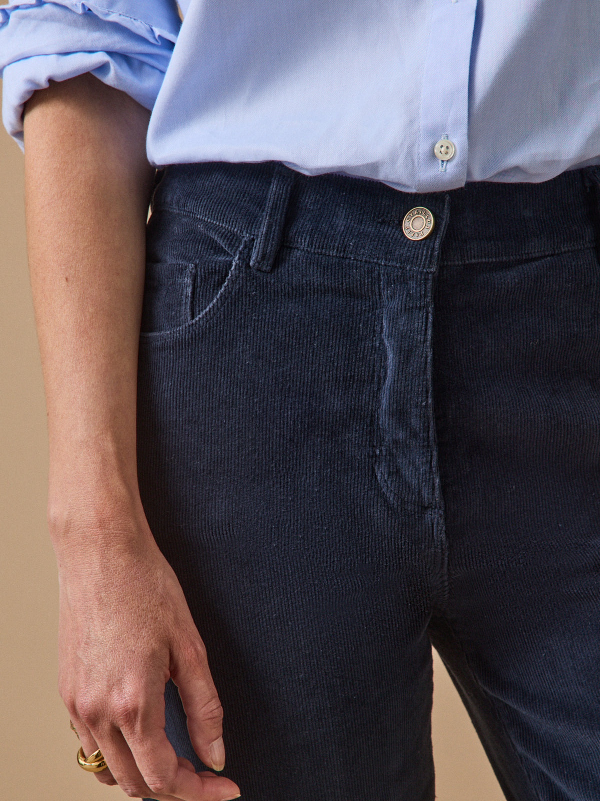 Pantalon slim velours milleraies femme Chloé