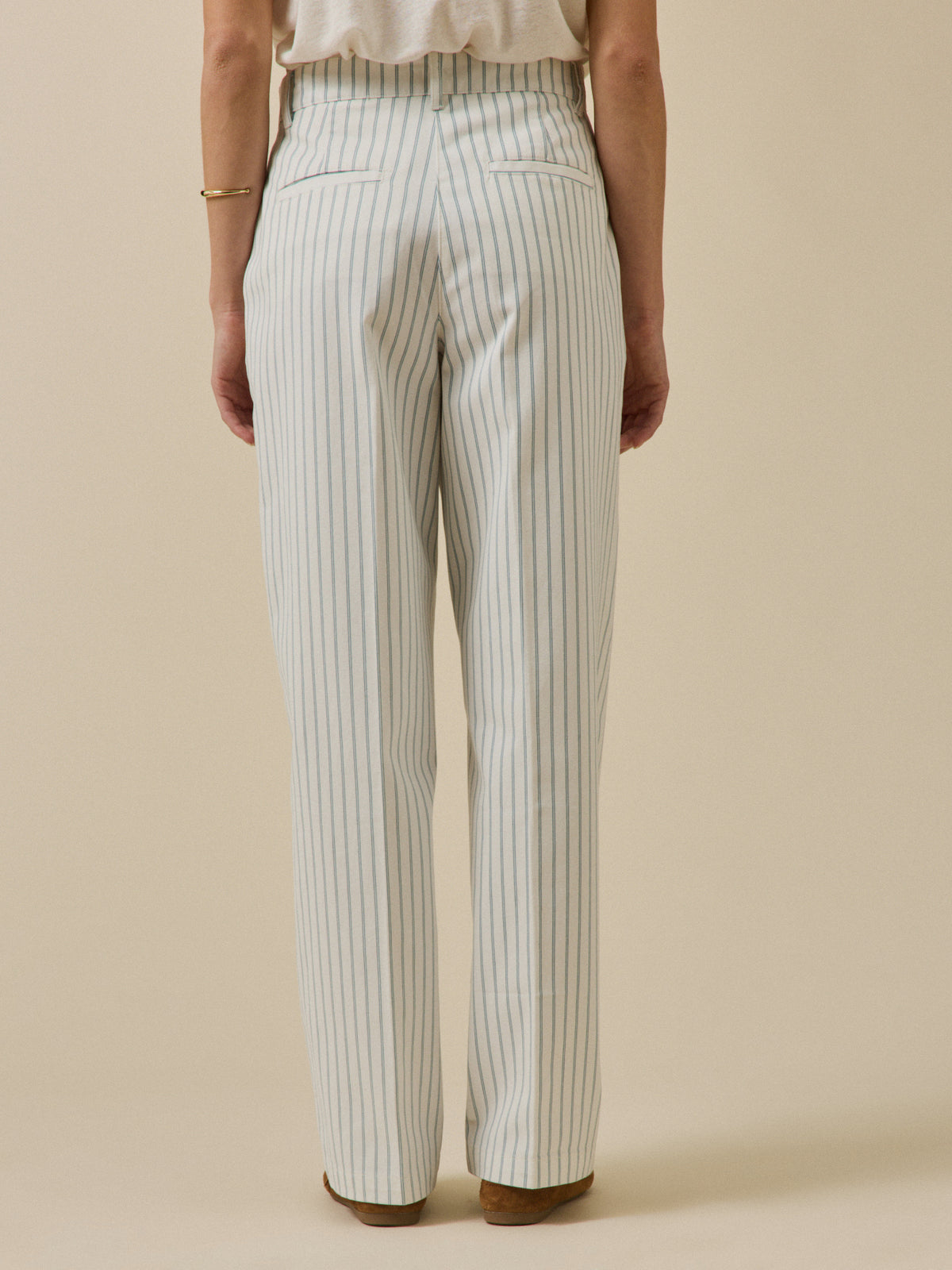 Pantalon large rayé femme Clara