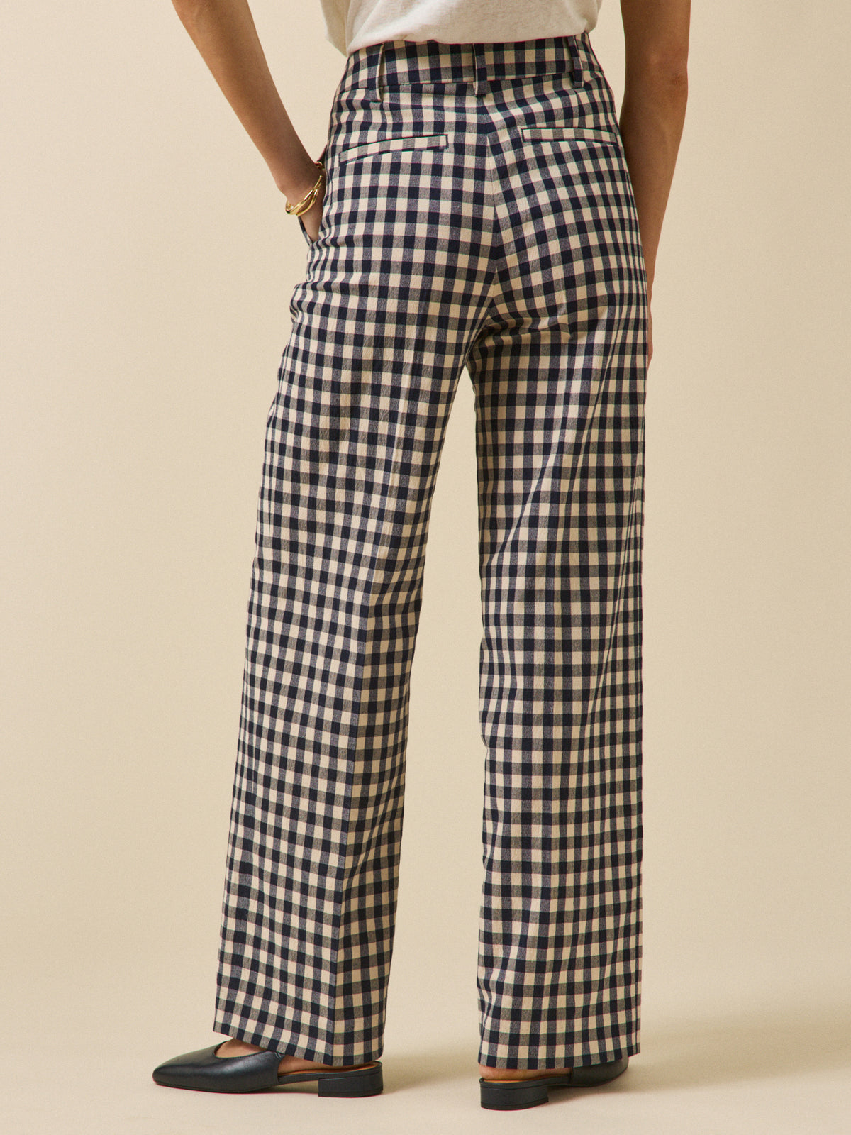 Pantalon tailleur vichy femme Juliette