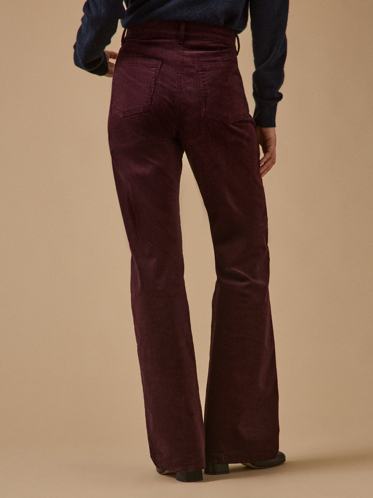 Pantalon flare femme Suzanne velours