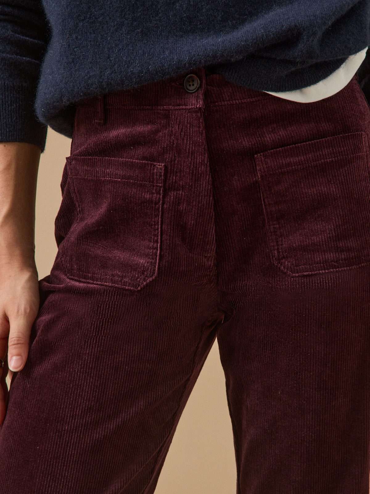 Pantalon flare femme Suzanne velours