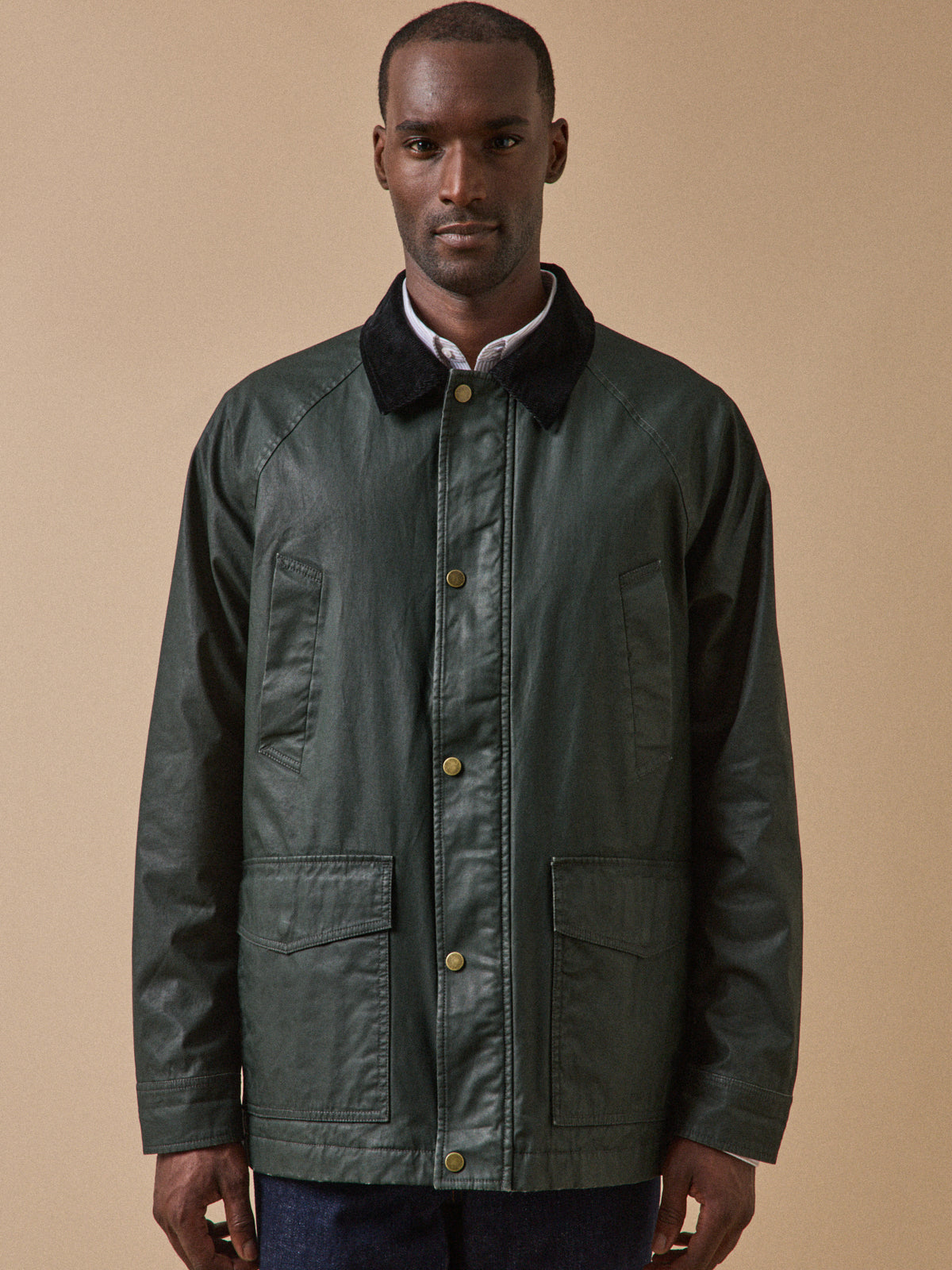 Veste homme coton enduit
