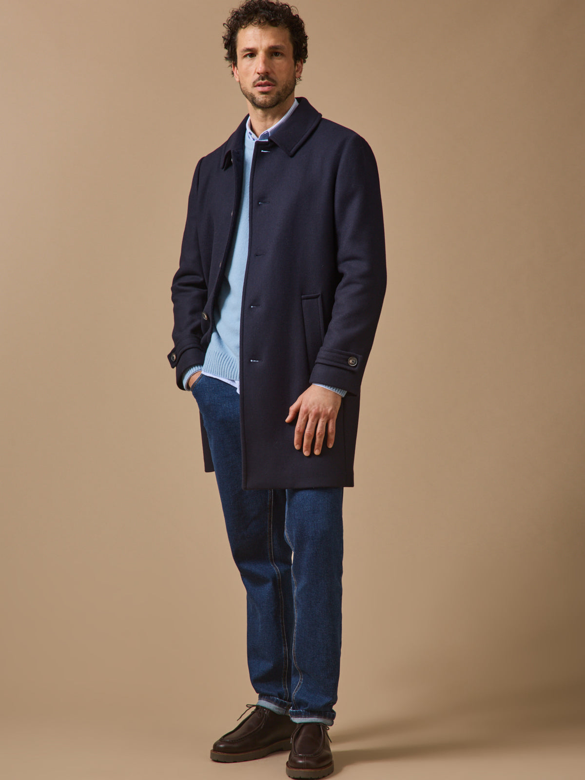 Manteau pardessus lainage homme