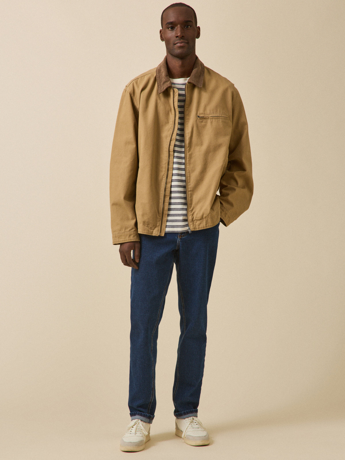 Veste col velours homme