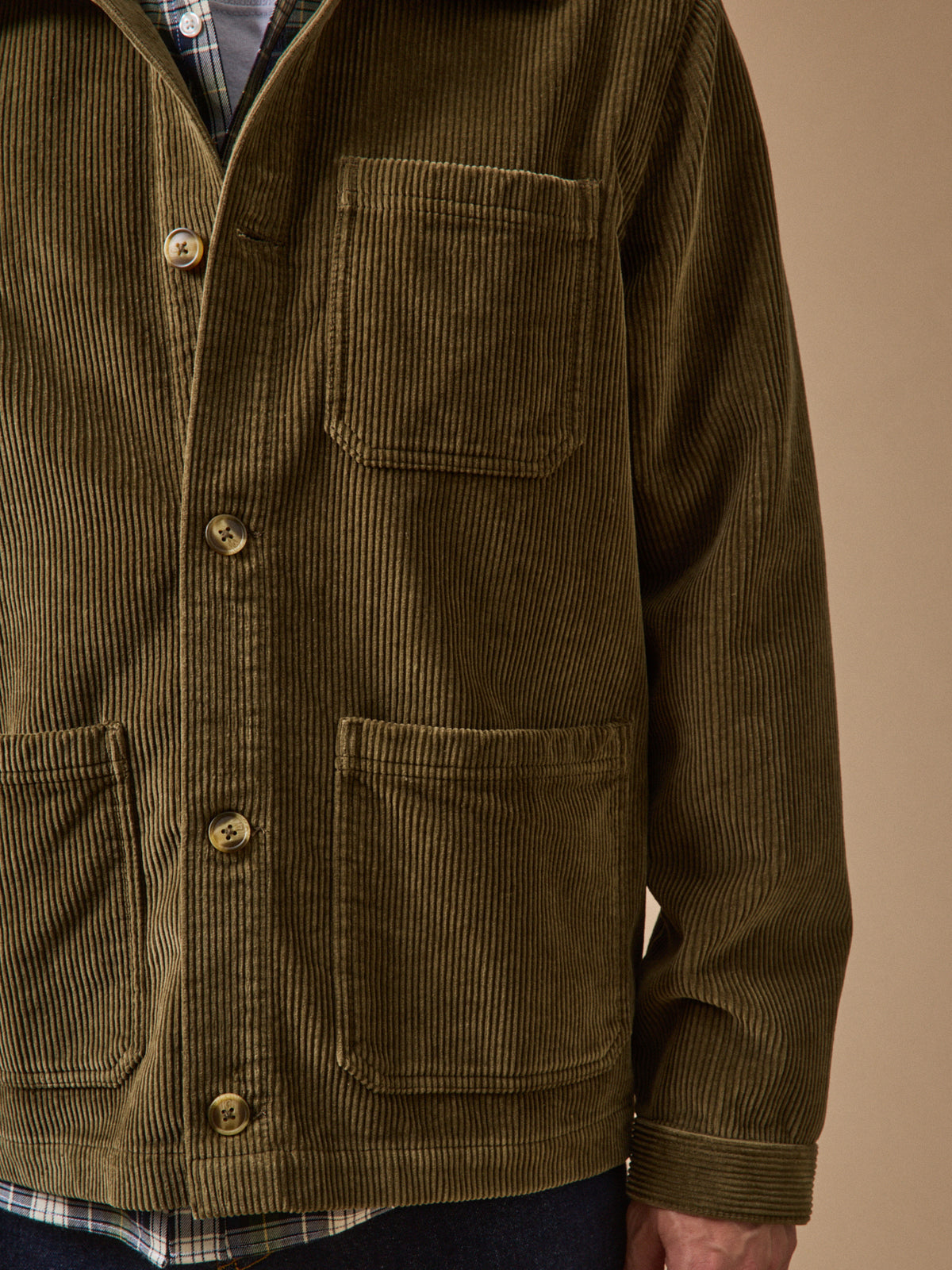 Veste worker velours côtelé homme