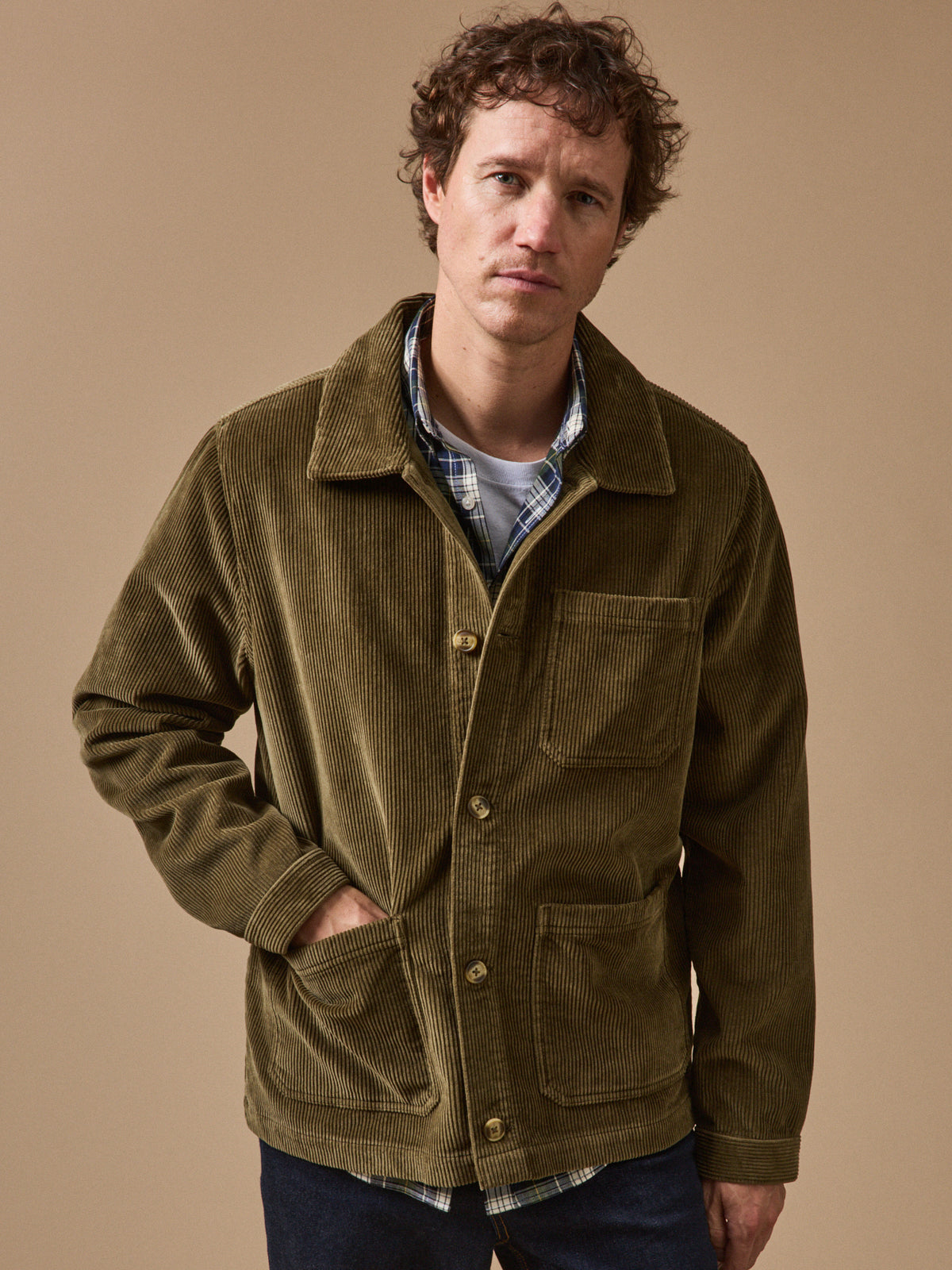 Veste worker velours côtelé homme